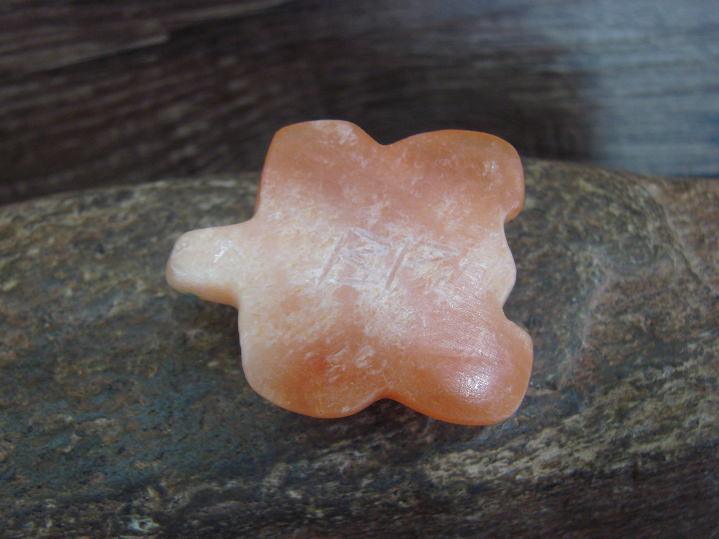 Native American Zuni Indian Hand Carved Alabaster Turtle Fetish - B. Phillips