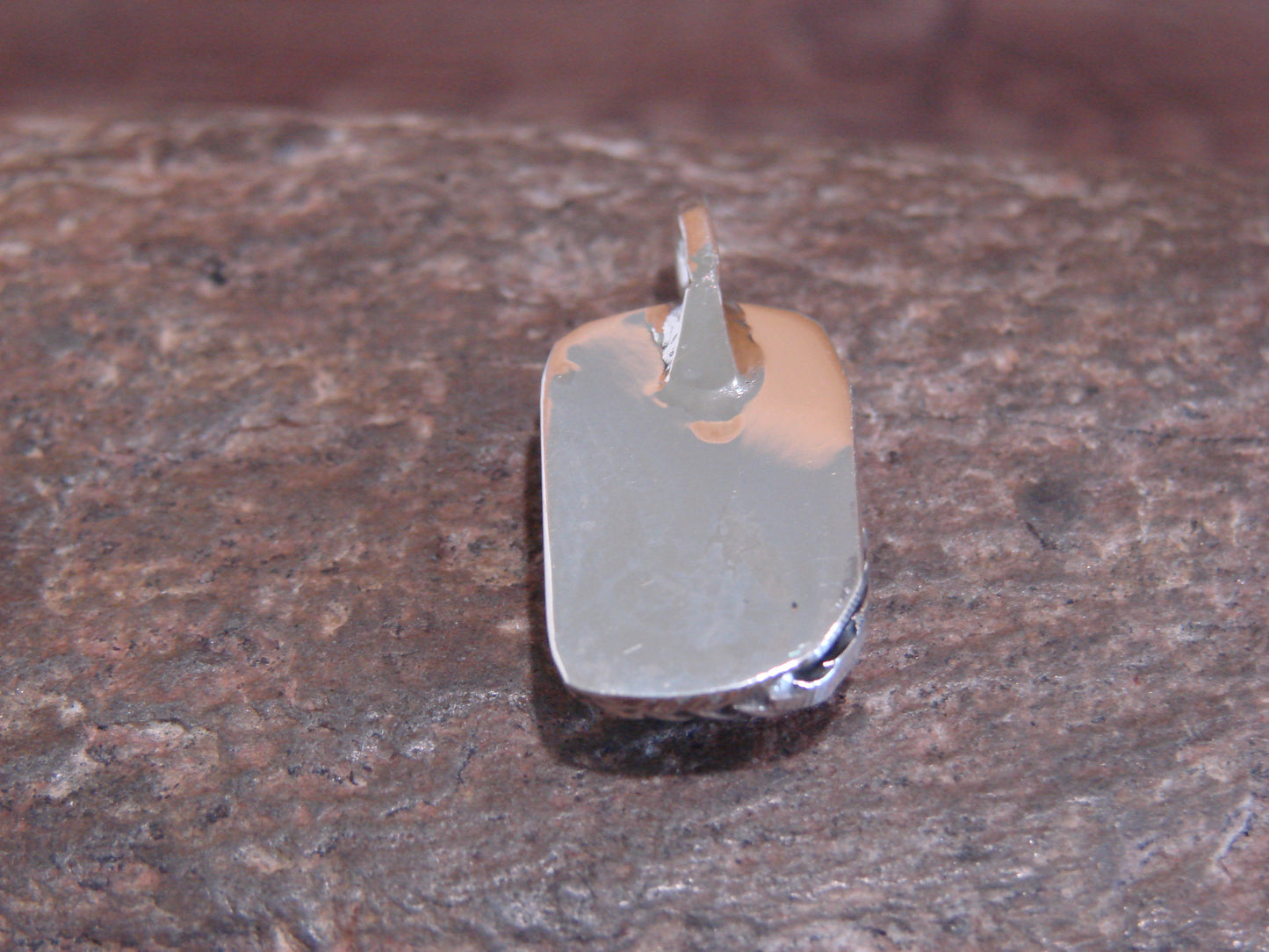 Native American Sterling Silver & White Buffalo Turquoise Pendant - Benally