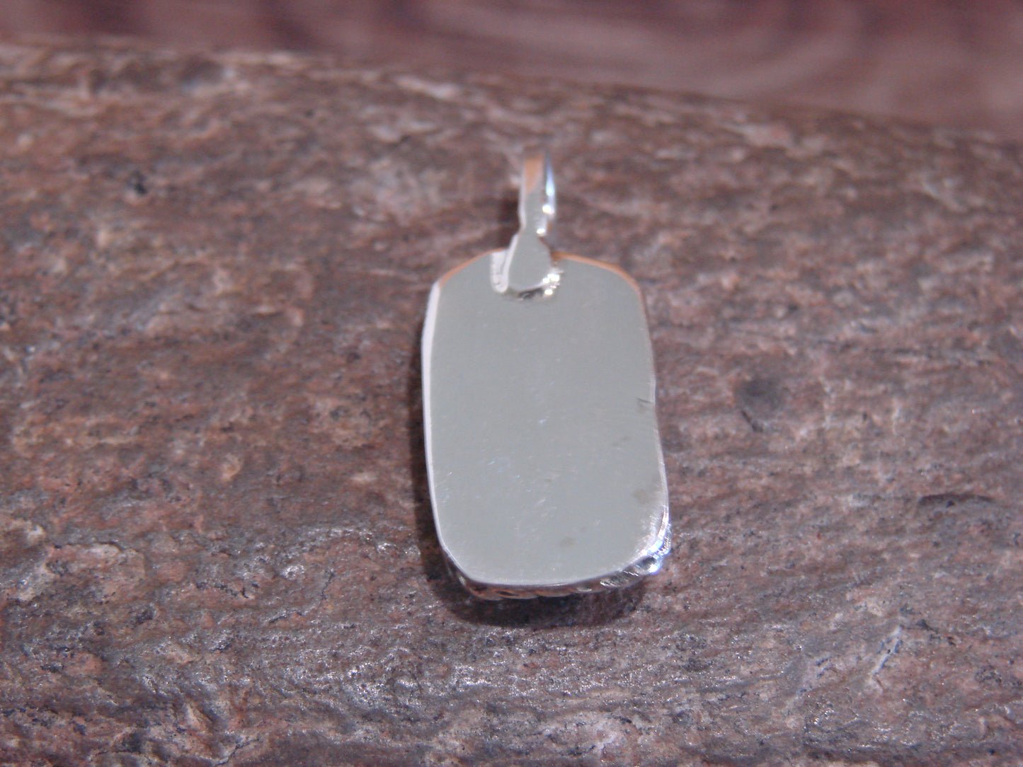 Native American Sterling Silver & White Buffalo Turquoise Pendant - Benally