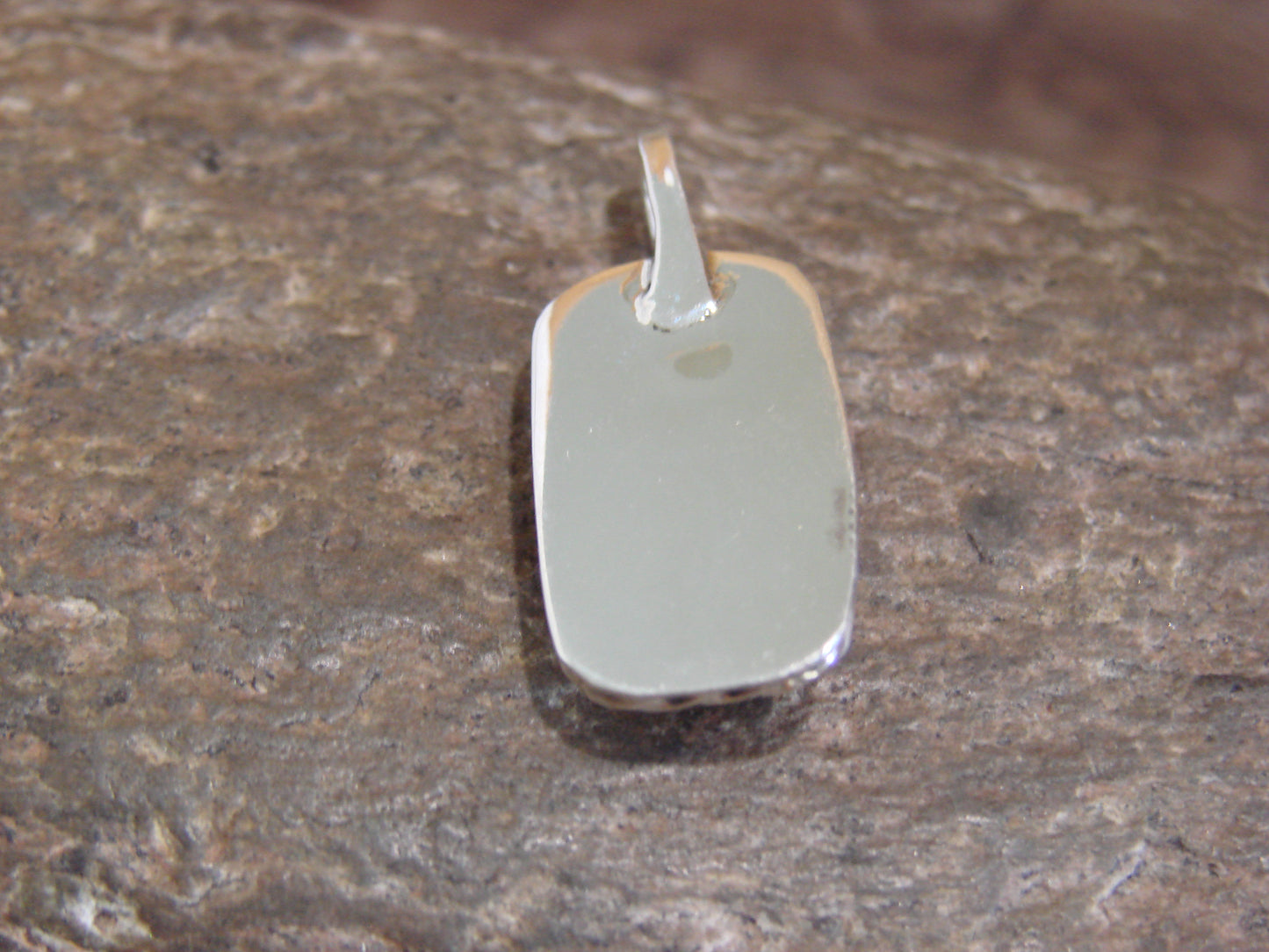 Native American Sterling Silver & White Buffalo Turquoise Pendant - Benally