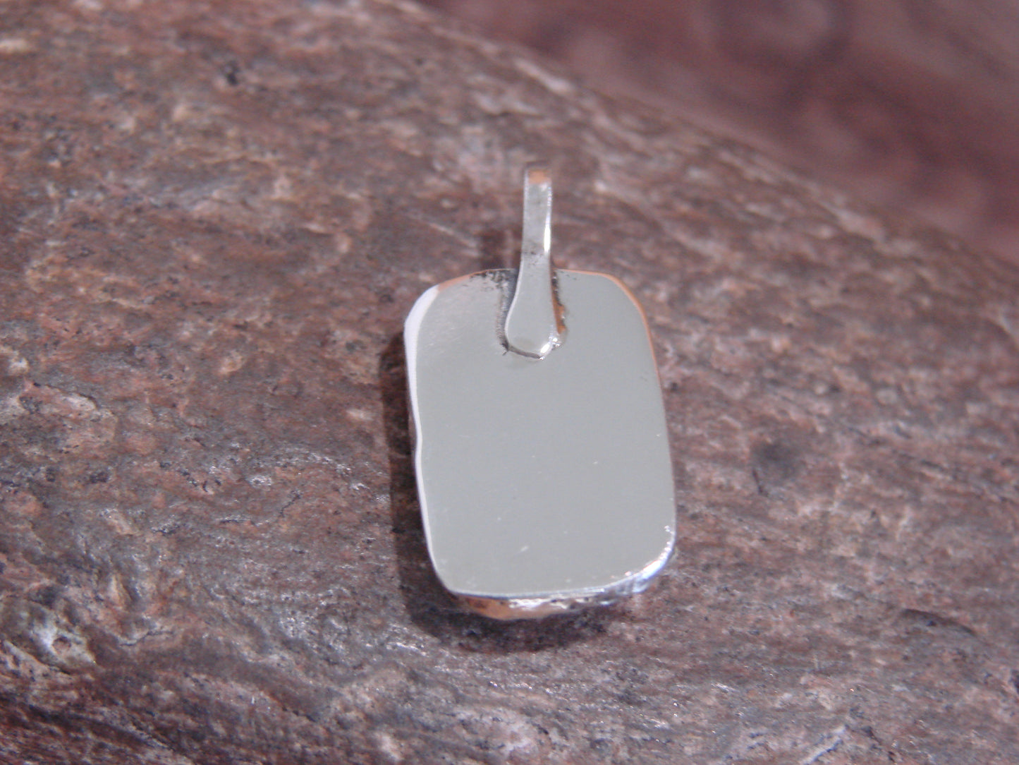 Native American Sterling Silver & White Buffalo Turquoise Pendant - Benally