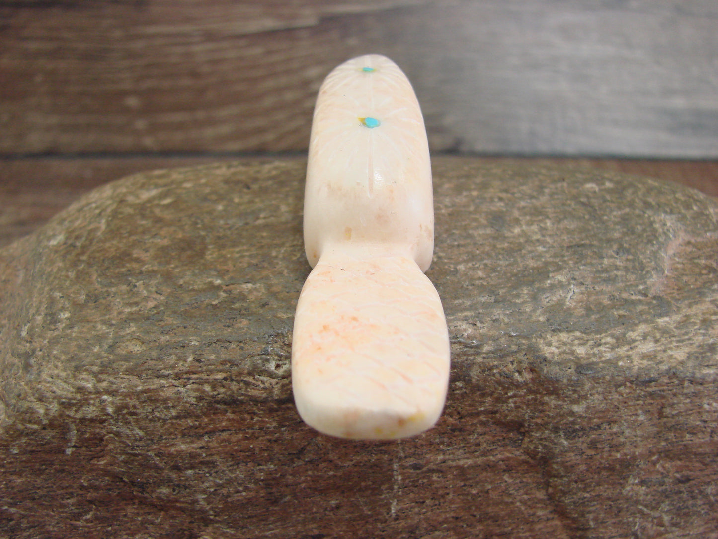 Native American Zuni Indian Hand Carved Alabaster Beaver Fetish - B. Phillips