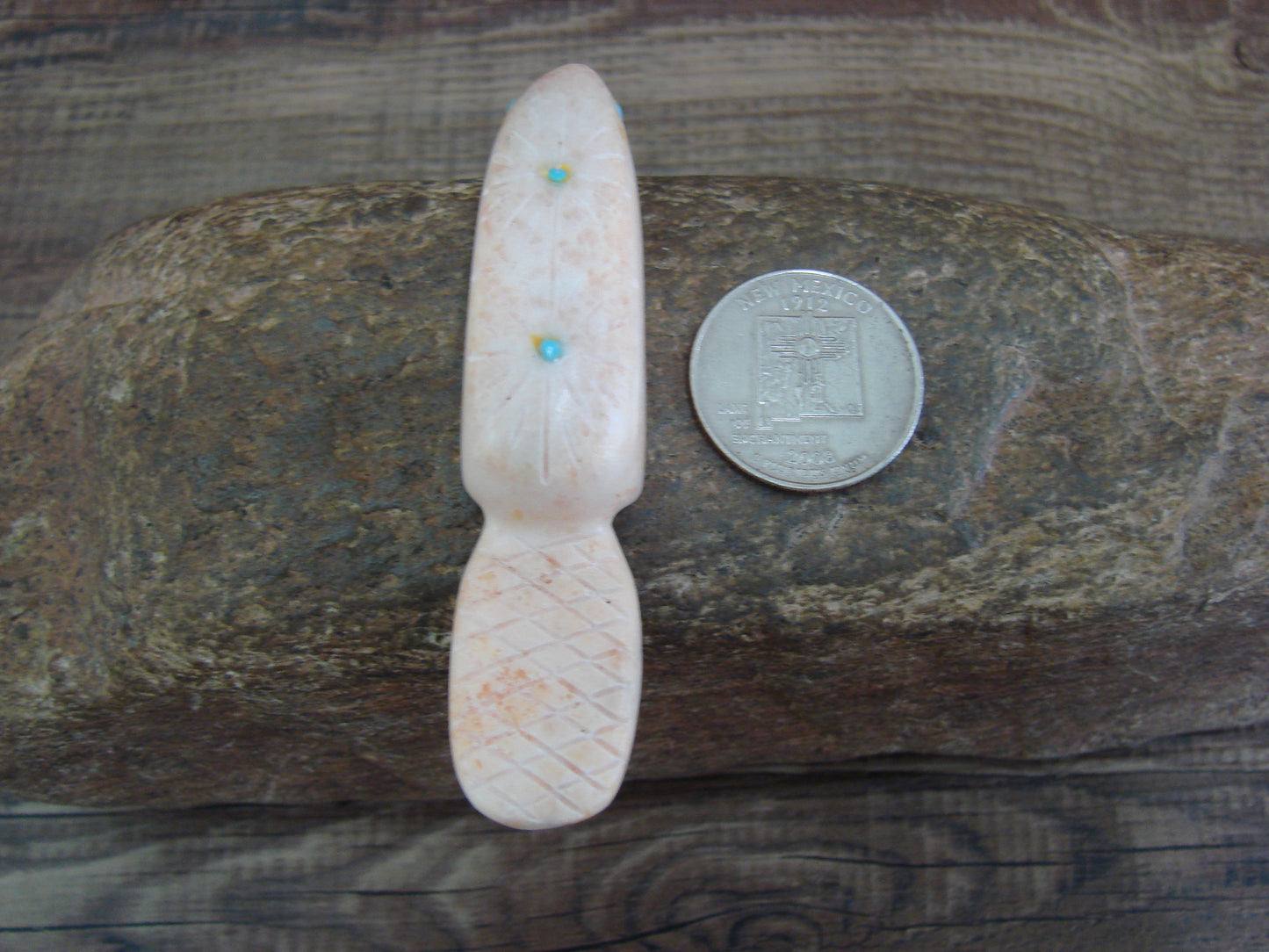 Native American Zuni Indian Hand Carved Alabaster Beaver Fetish - B. Phillips