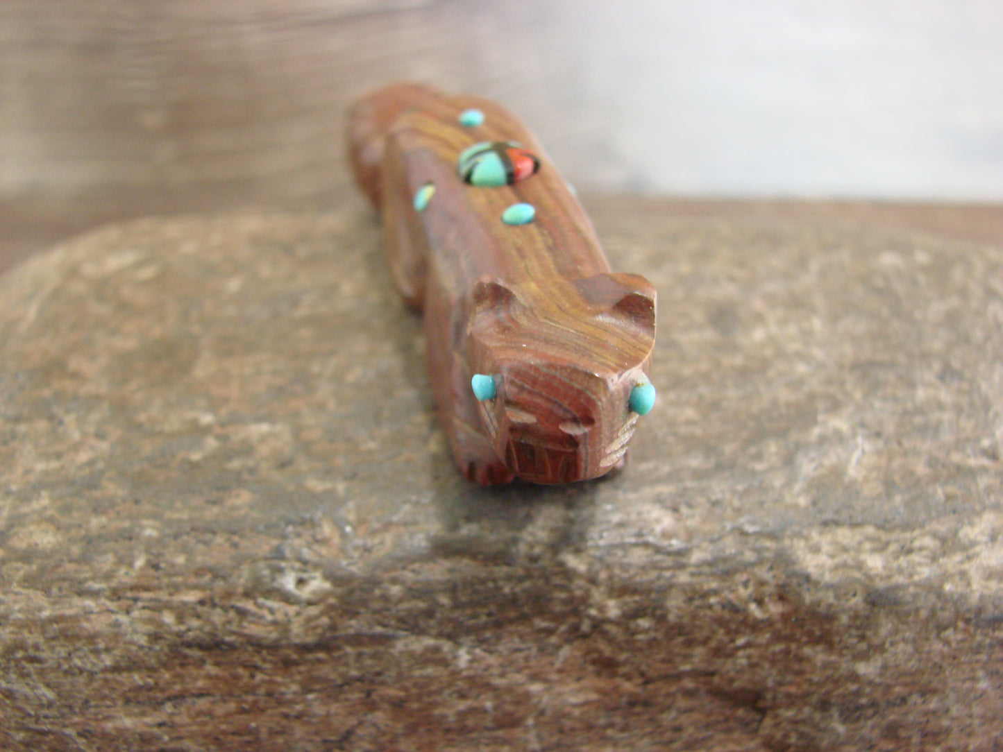 Native American Zuni Indian Banded Jasper Beaver Fetish by Laate