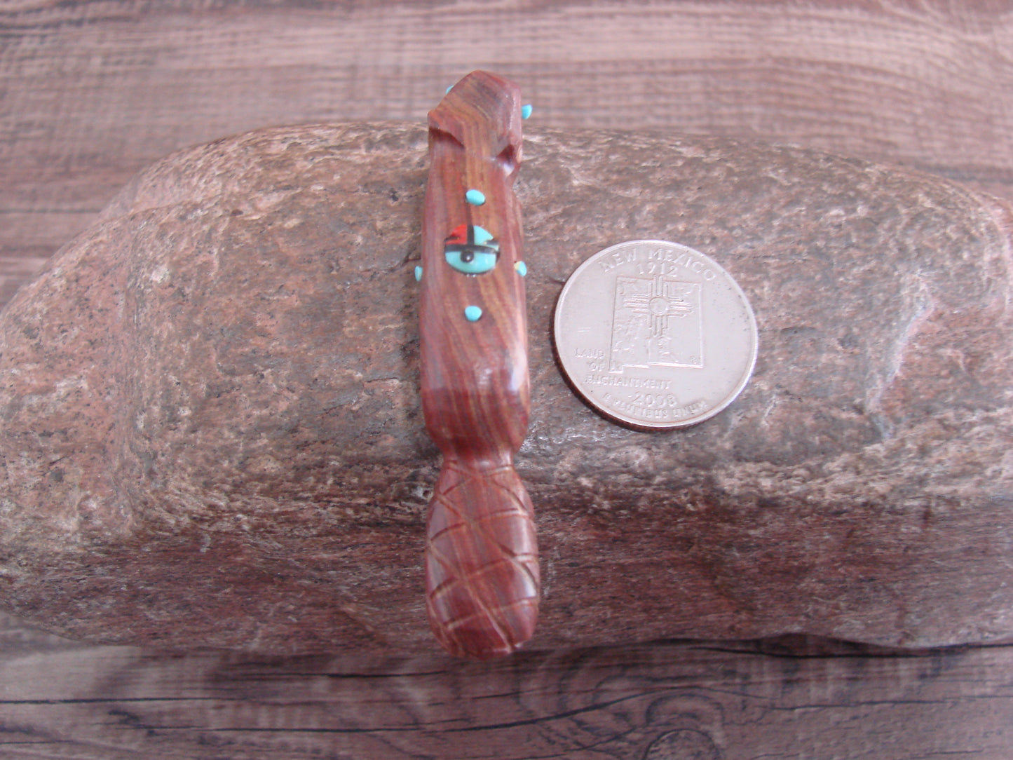 Native American Zuni Indian Banded Jasper Beaver Fetish by Laate