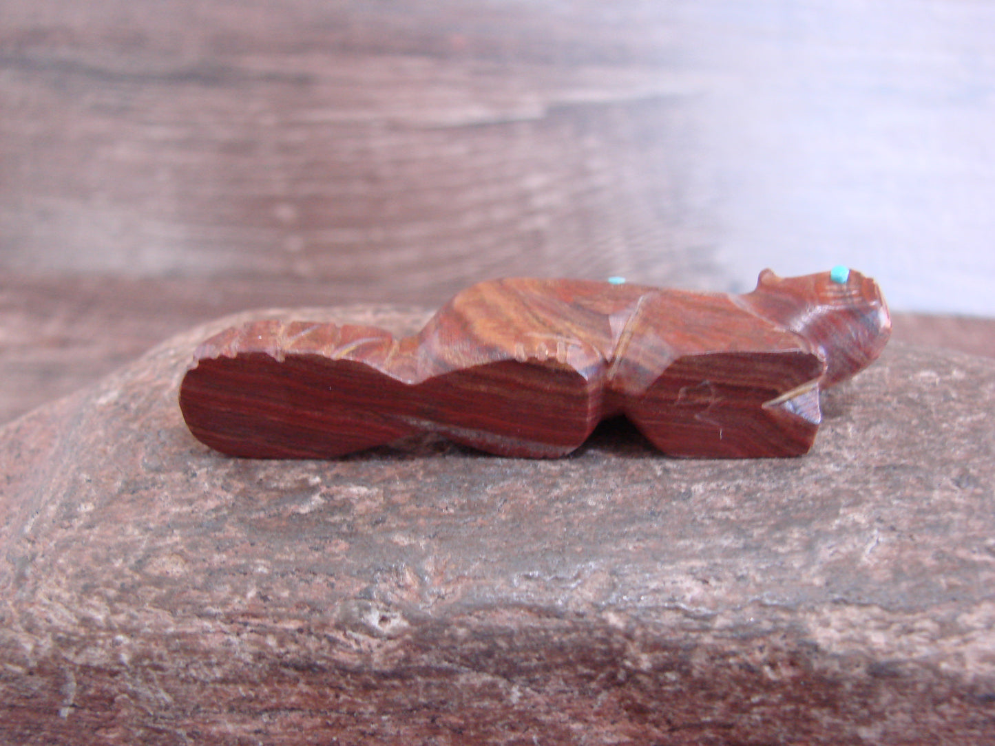 Native American Zuni Indian Banded Jasper Beaver Fetish by Laate