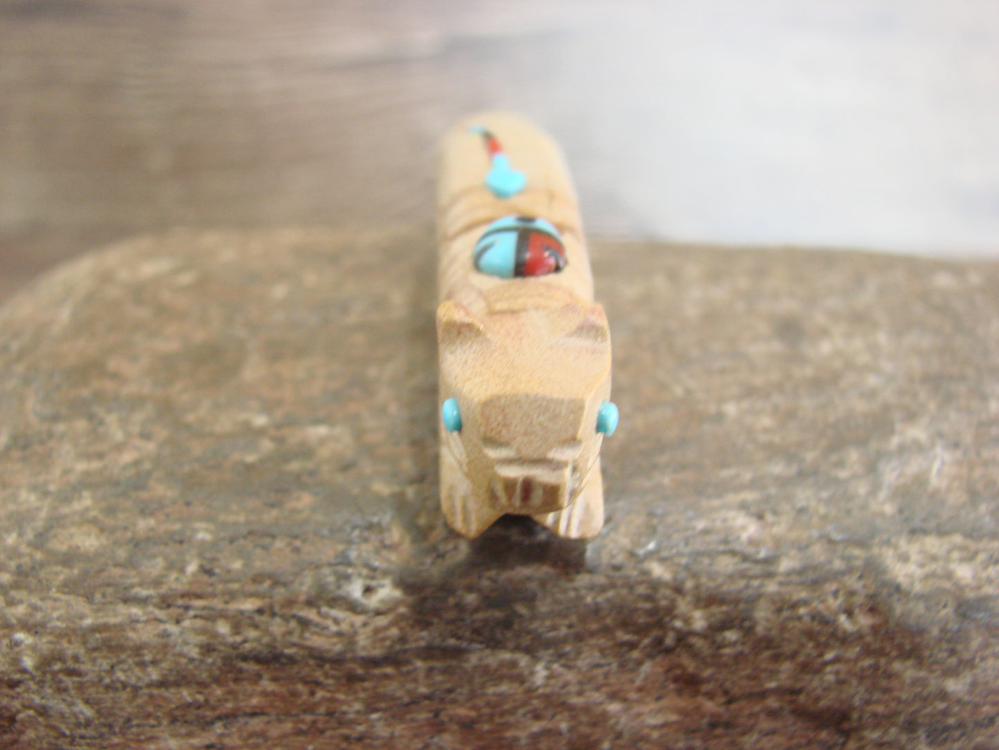 Native American Zuni Indian Jasper Heartline Beaver Fetish by Laate