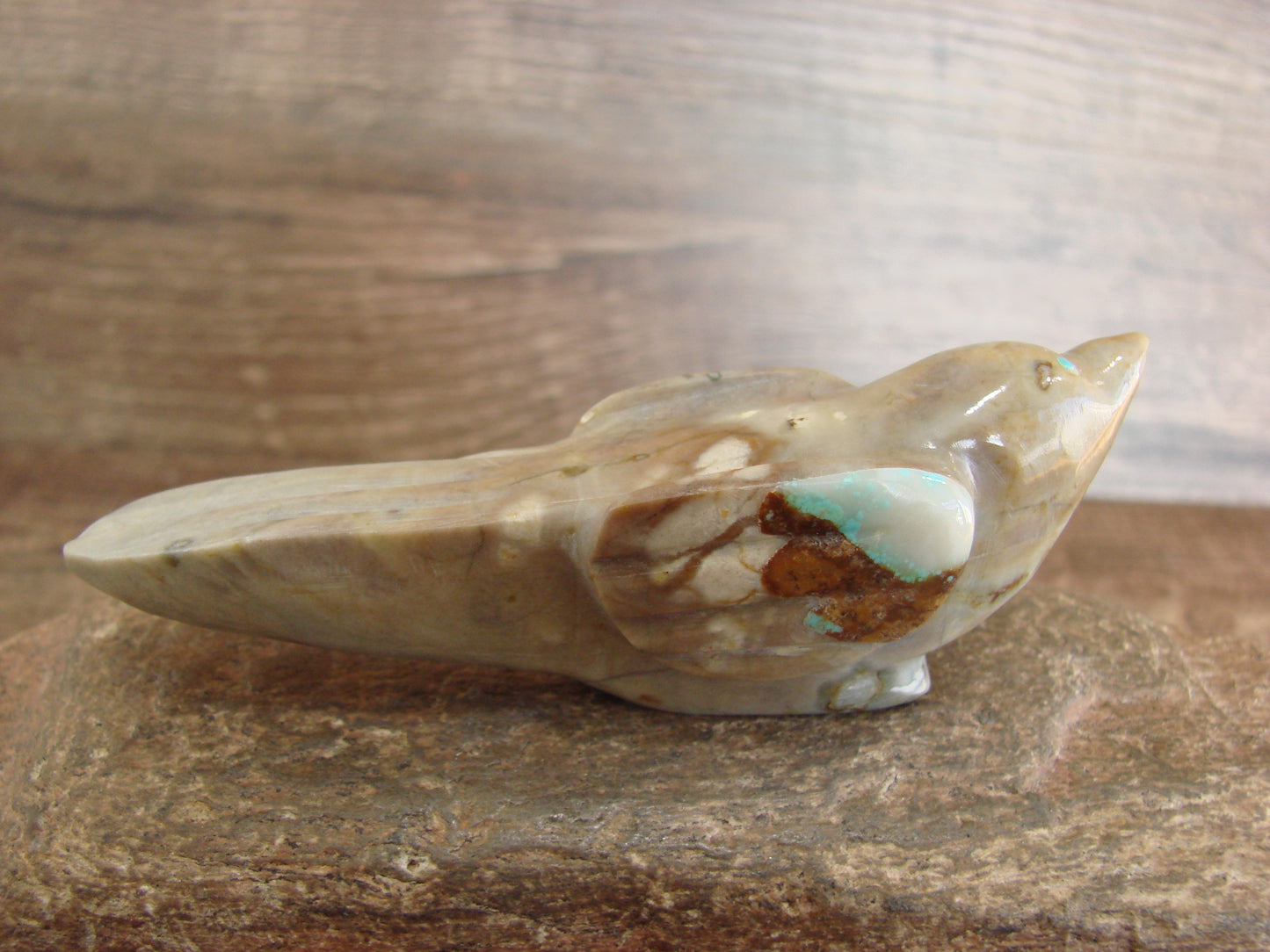 Native American Zuni Indian Marble Bird Fetish by Leekya
