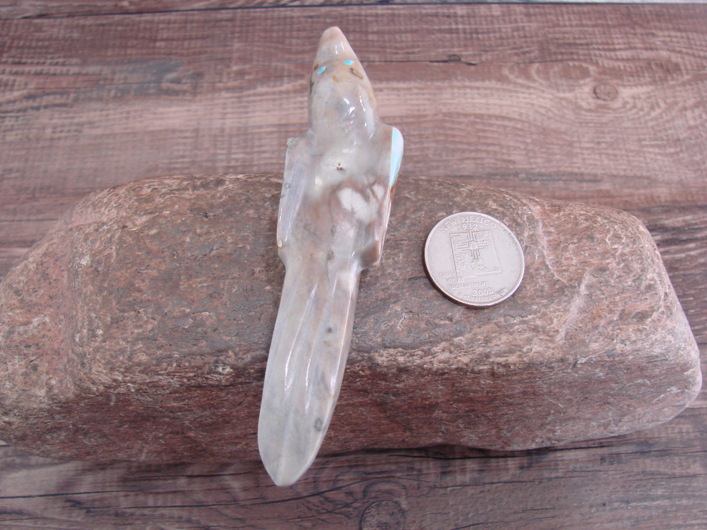 Native American Zuni Indian Marble Bird Fetish by Leekya