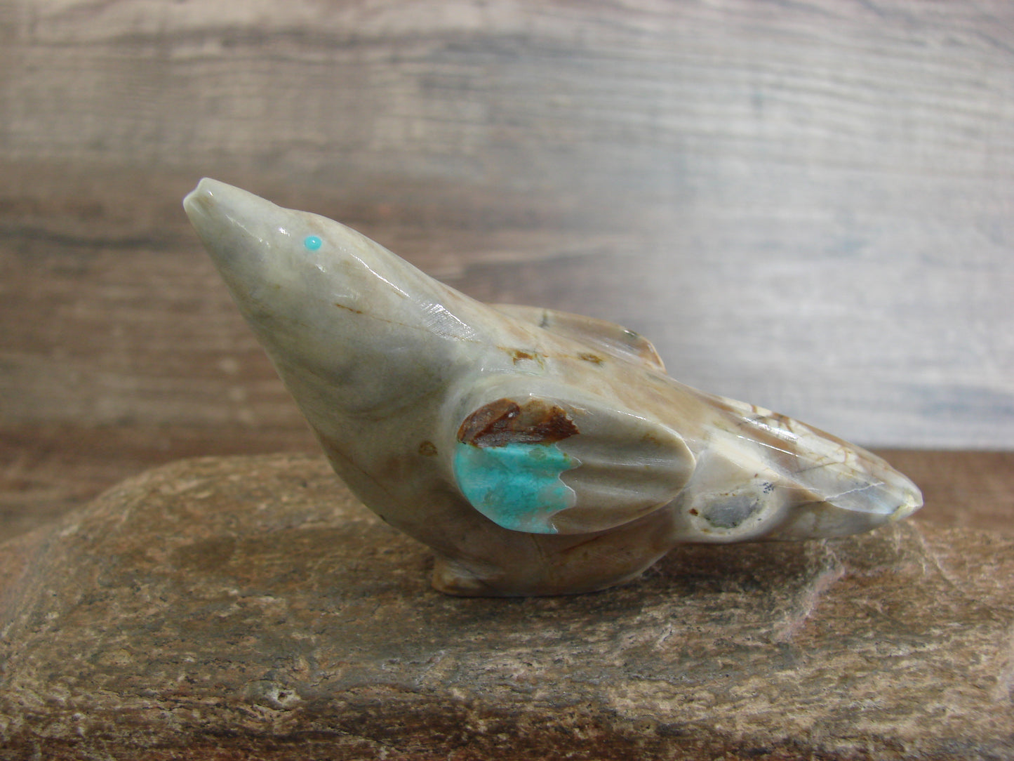 Native American Zuni Indian Marble Bird Fetish by Leekya