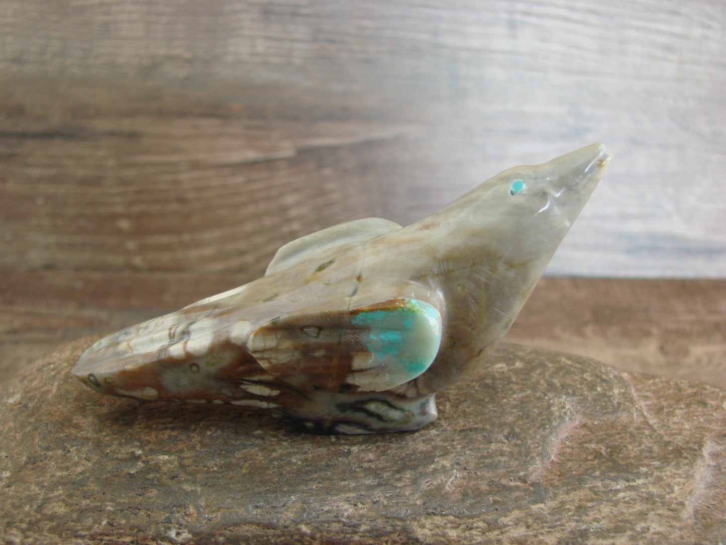 Native American Zuni Indian Marble Bird Fetish by Leekya