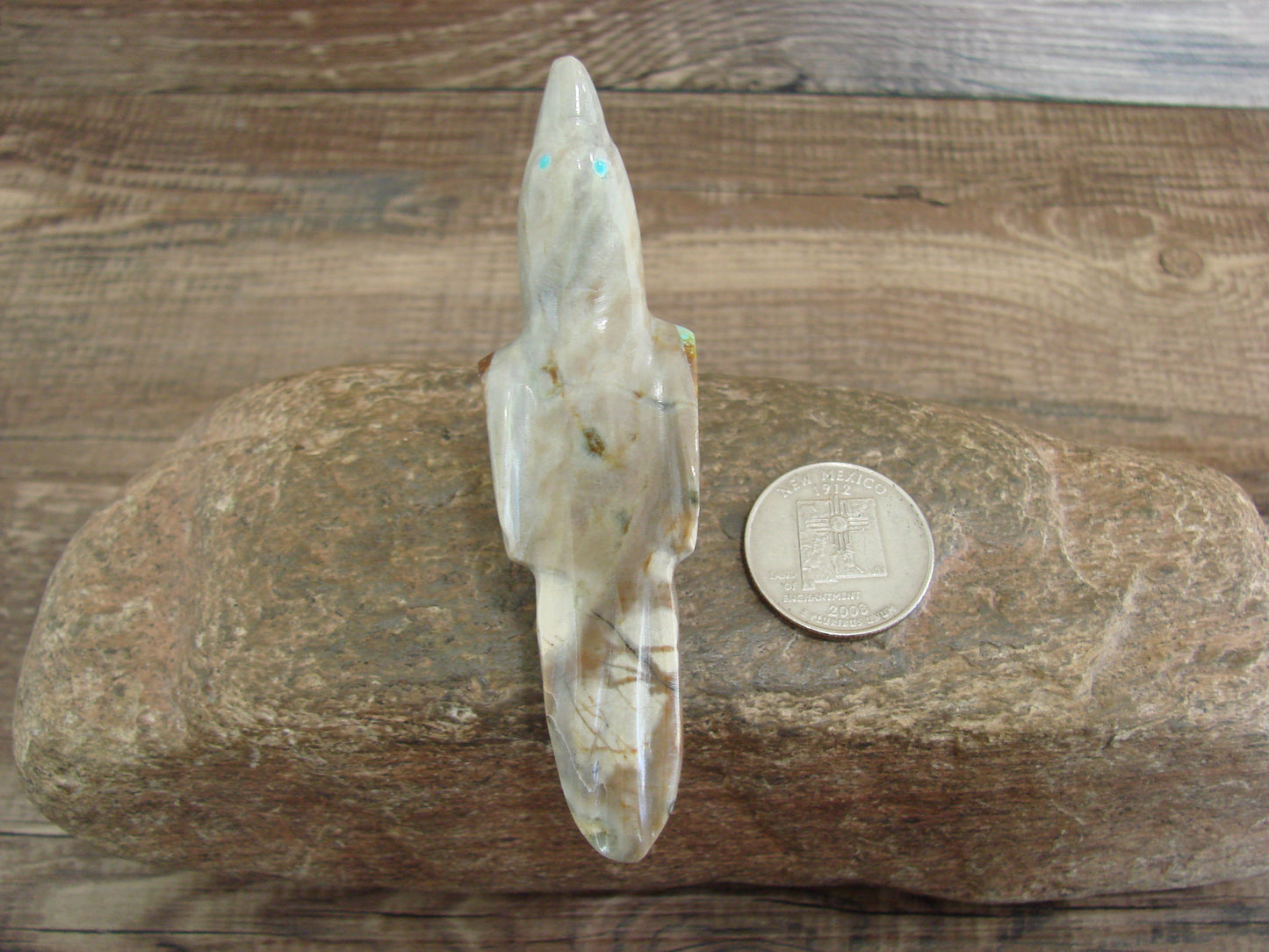 Native American Zuni Indian Marble Bird Fetish by Leekya