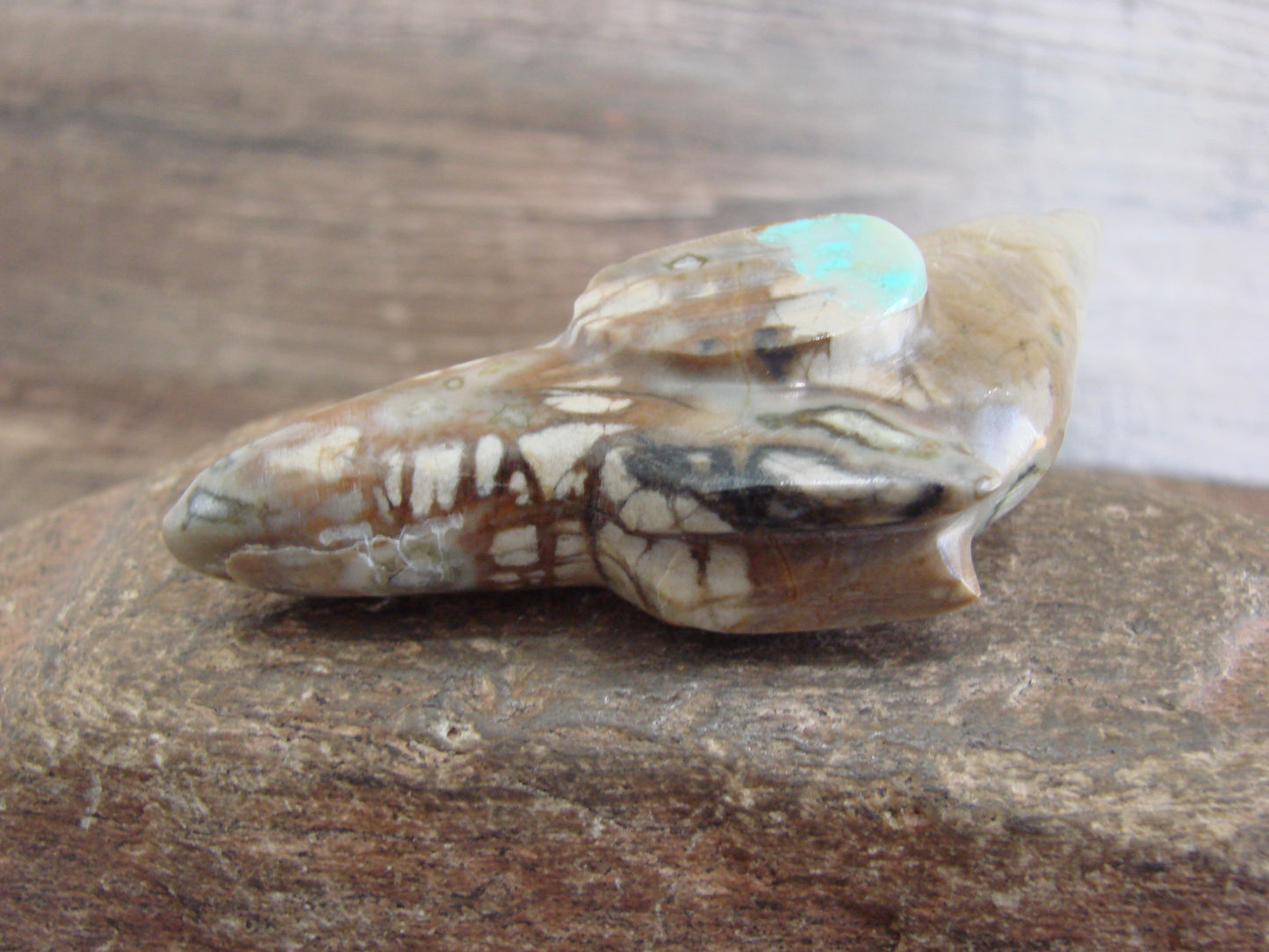 Native American Zuni Indian Marble Bird Fetish by Leekya