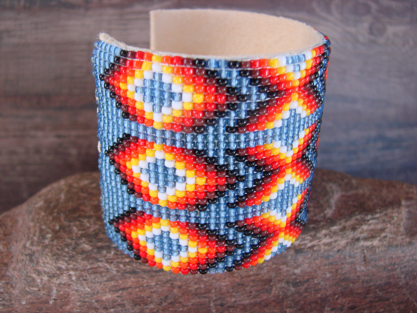 Navajo Indian Hand Beaded Bracelet by Jacklyn Cleveland