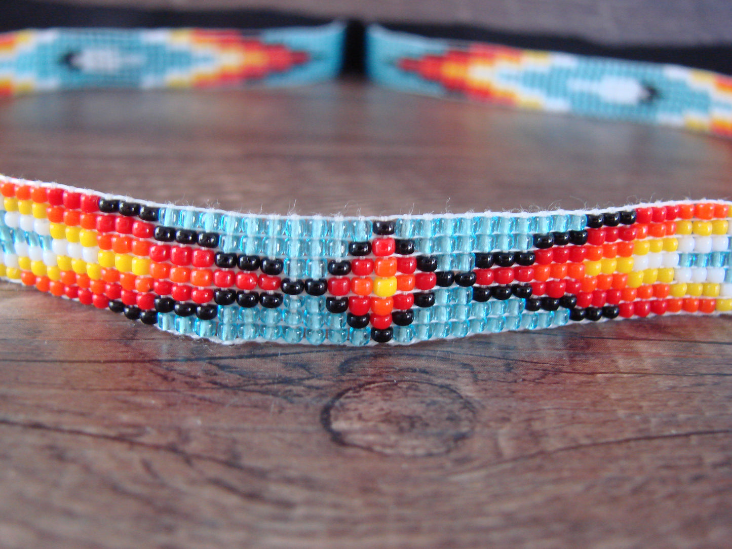Navajo  Hand Beaded Hat Band by Jacklyn Cleveland