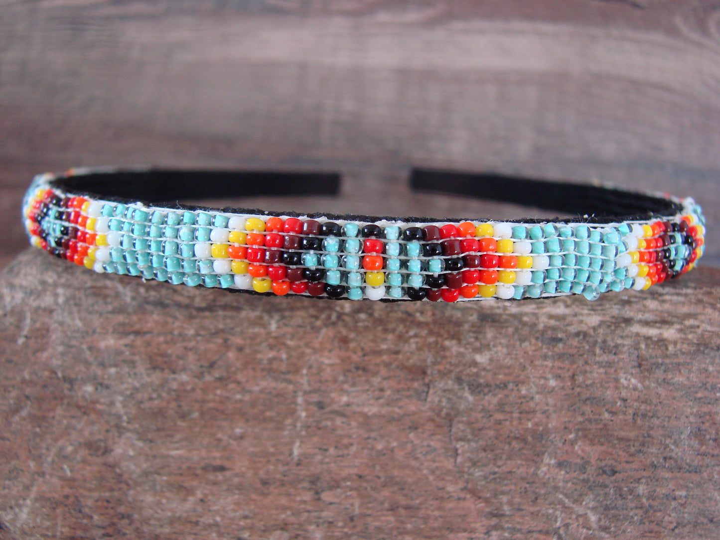 Navajo Indian Hand Beaded Head Band by Raven Cleveland