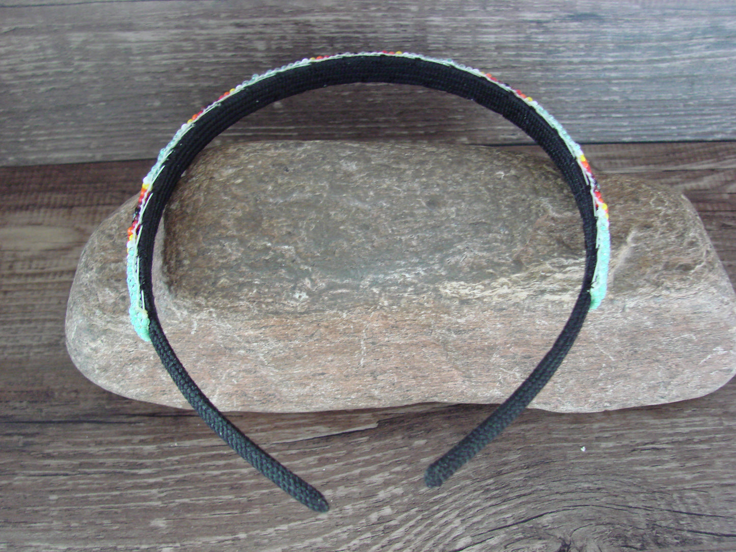 Navajo Indian Hand Beaded Head Band by Raven Cleveland