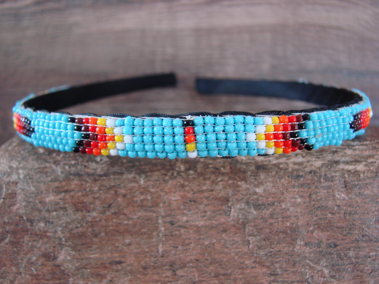 Navajo Indian Hand Beaded Head Band by Raven Cleveland