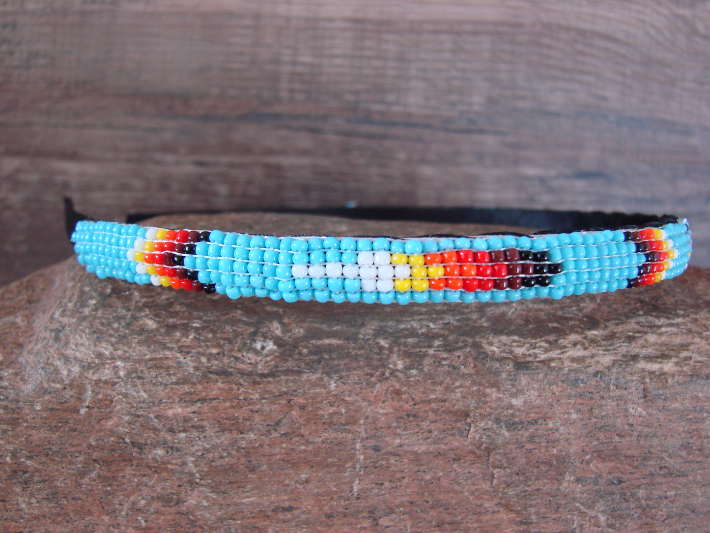 Navajo Indian Hand Beaded Head Band by Raven Cleveland