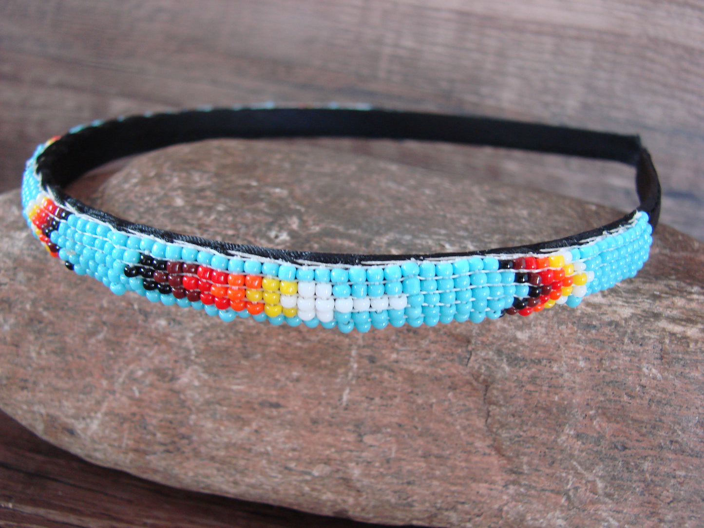 Navajo Indian Hand Beaded Head Band by Raven Cleveland