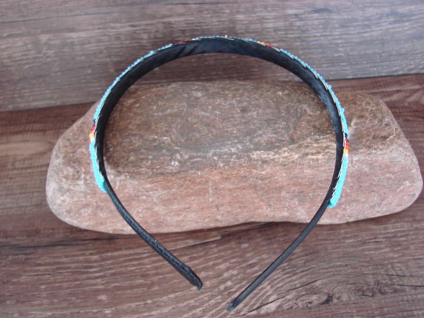 Navajo Indian Hand Beaded Head Band by Raven Cleveland