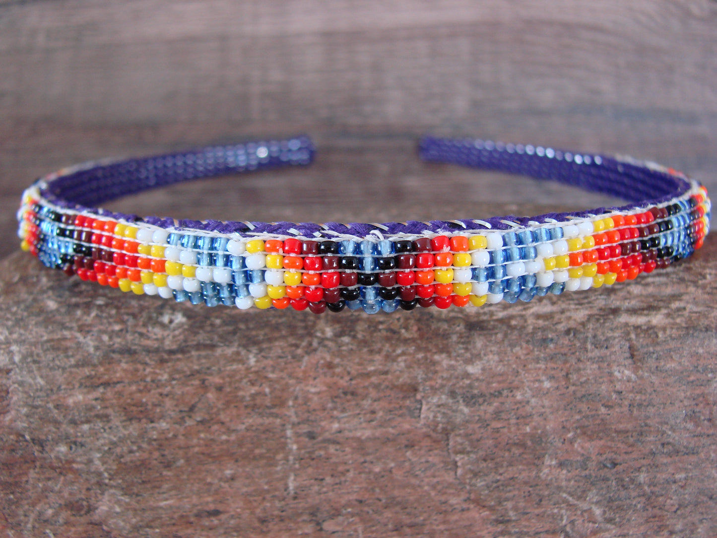 Navajo Indian Hand Beaded Head Band by Raven Cleveland