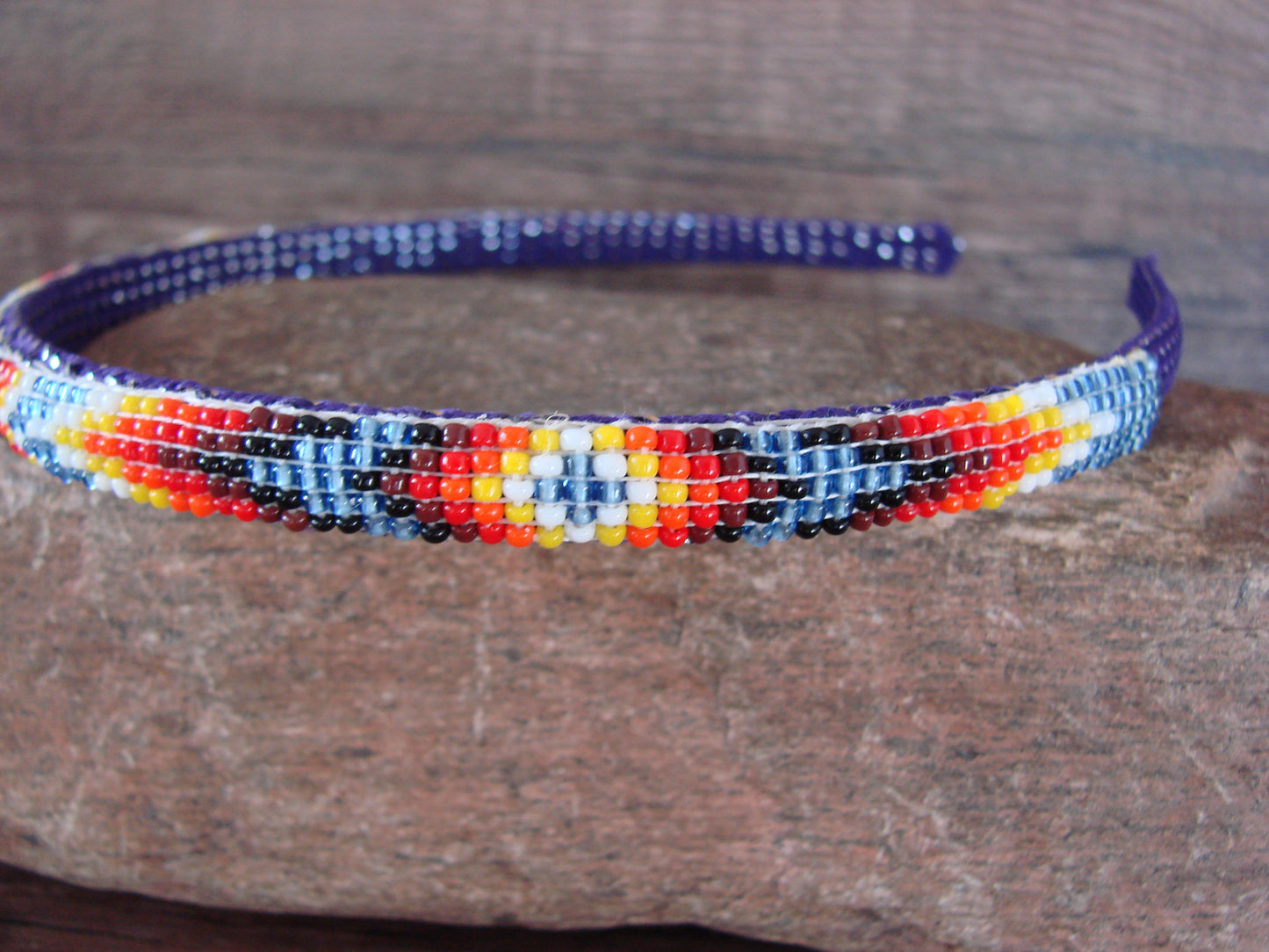 Navajo Indian Hand Beaded Head Band by Raven Cleveland