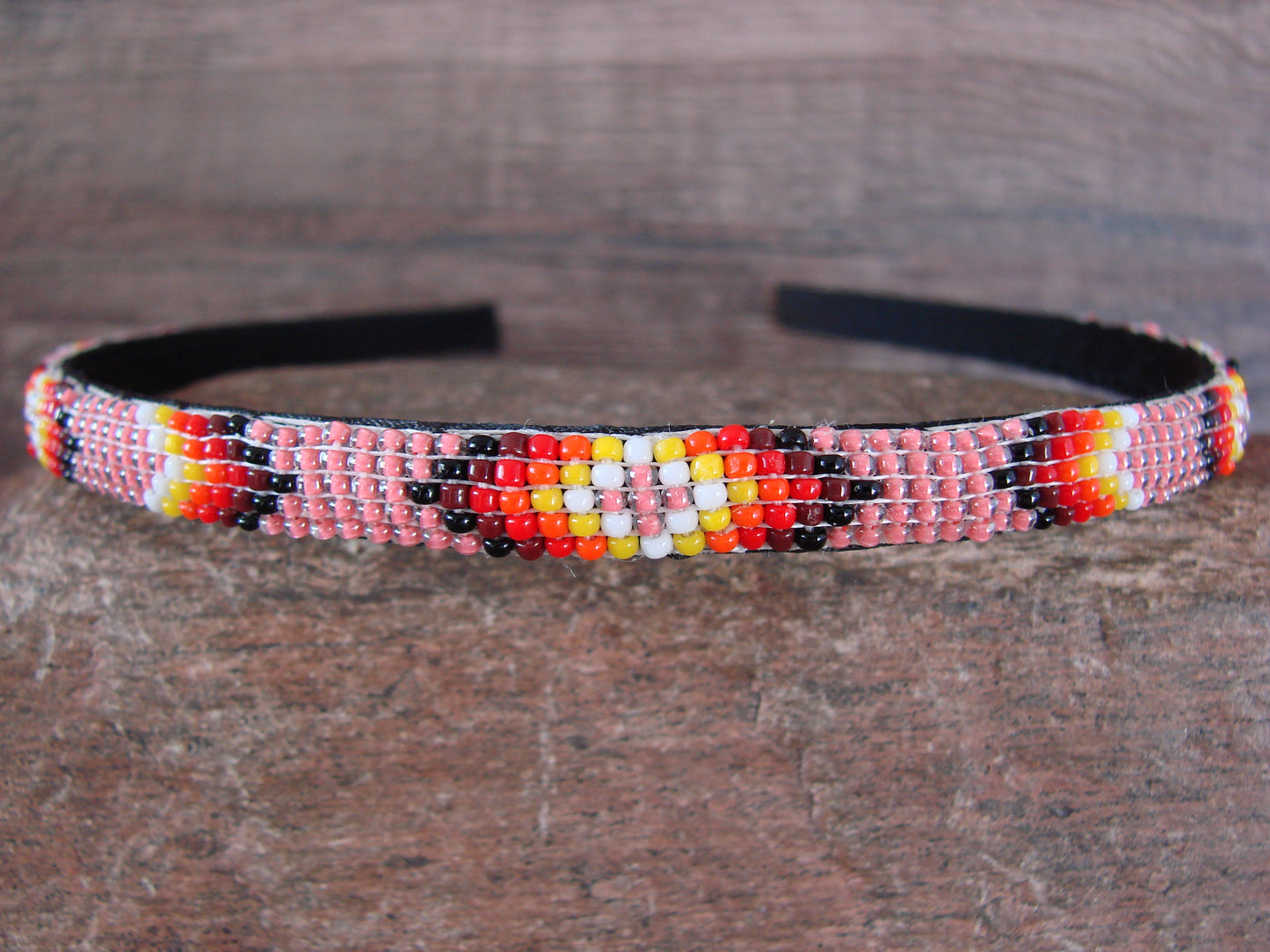 Navajo Indian Hand Beaded Head Band by Raven Cleveland