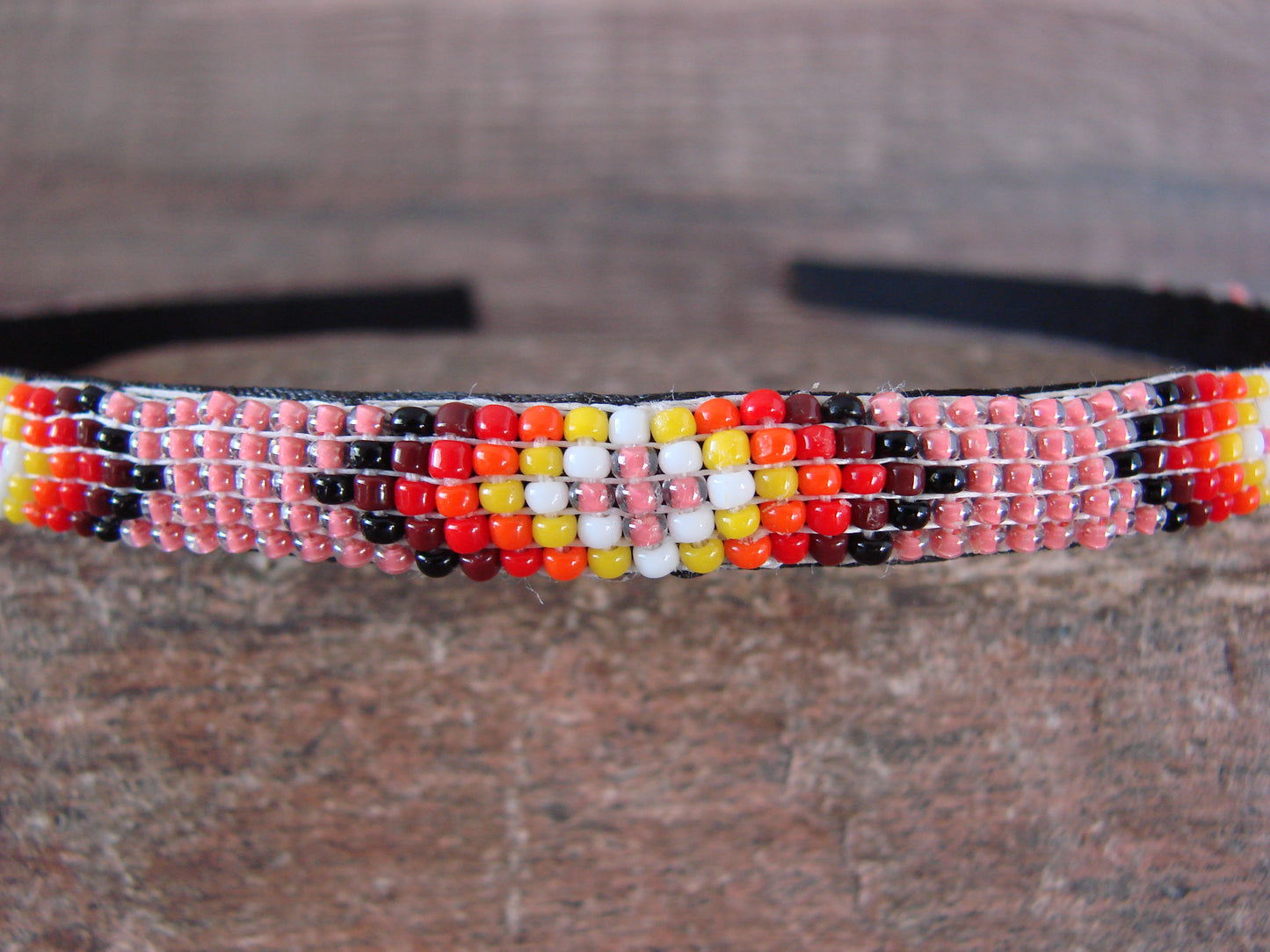 Navajo Indian Hand Beaded Head Band by Raven Cleveland