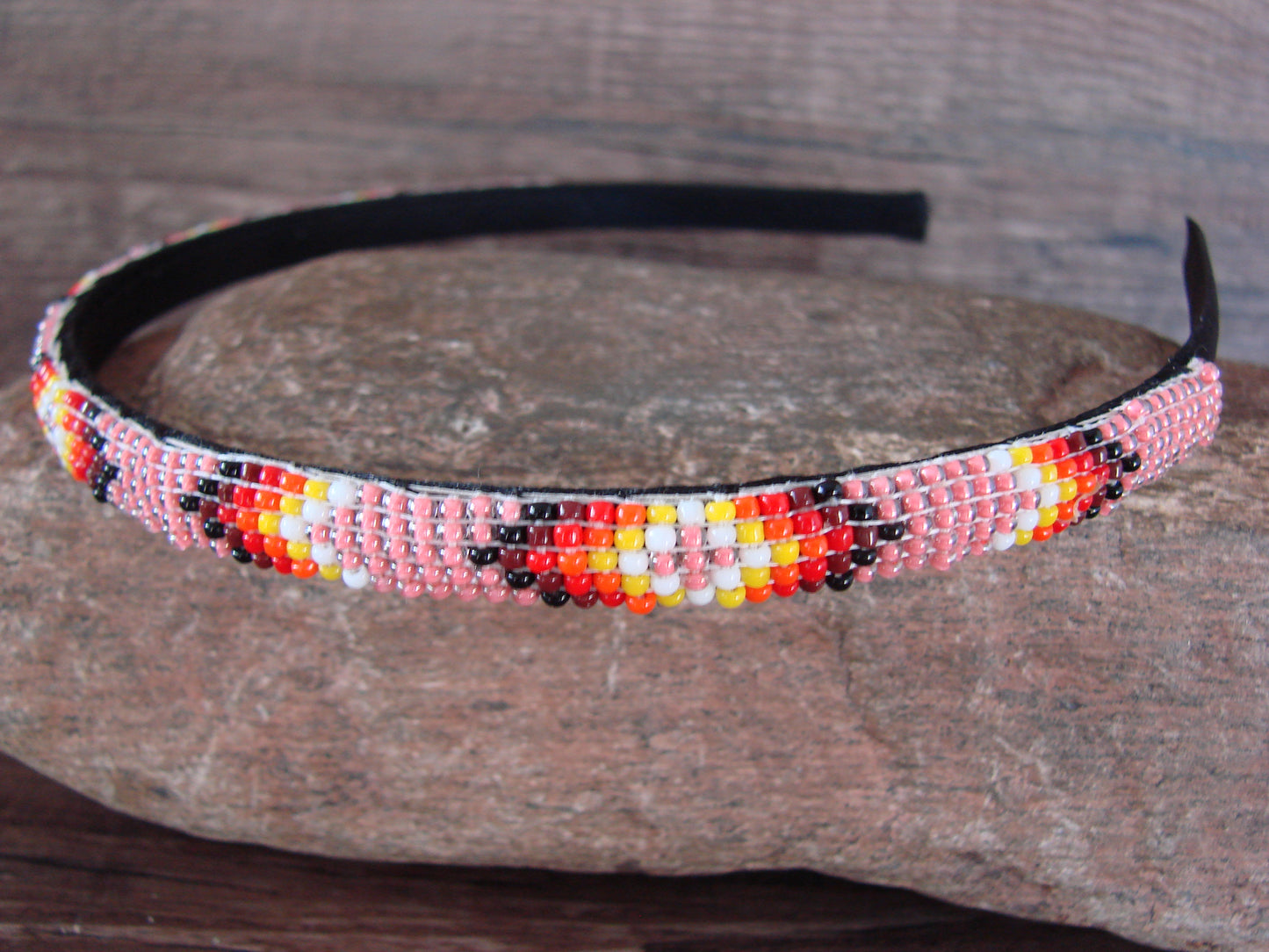 Navajo Indian Hand Beaded Head Band by Raven Cleveland
