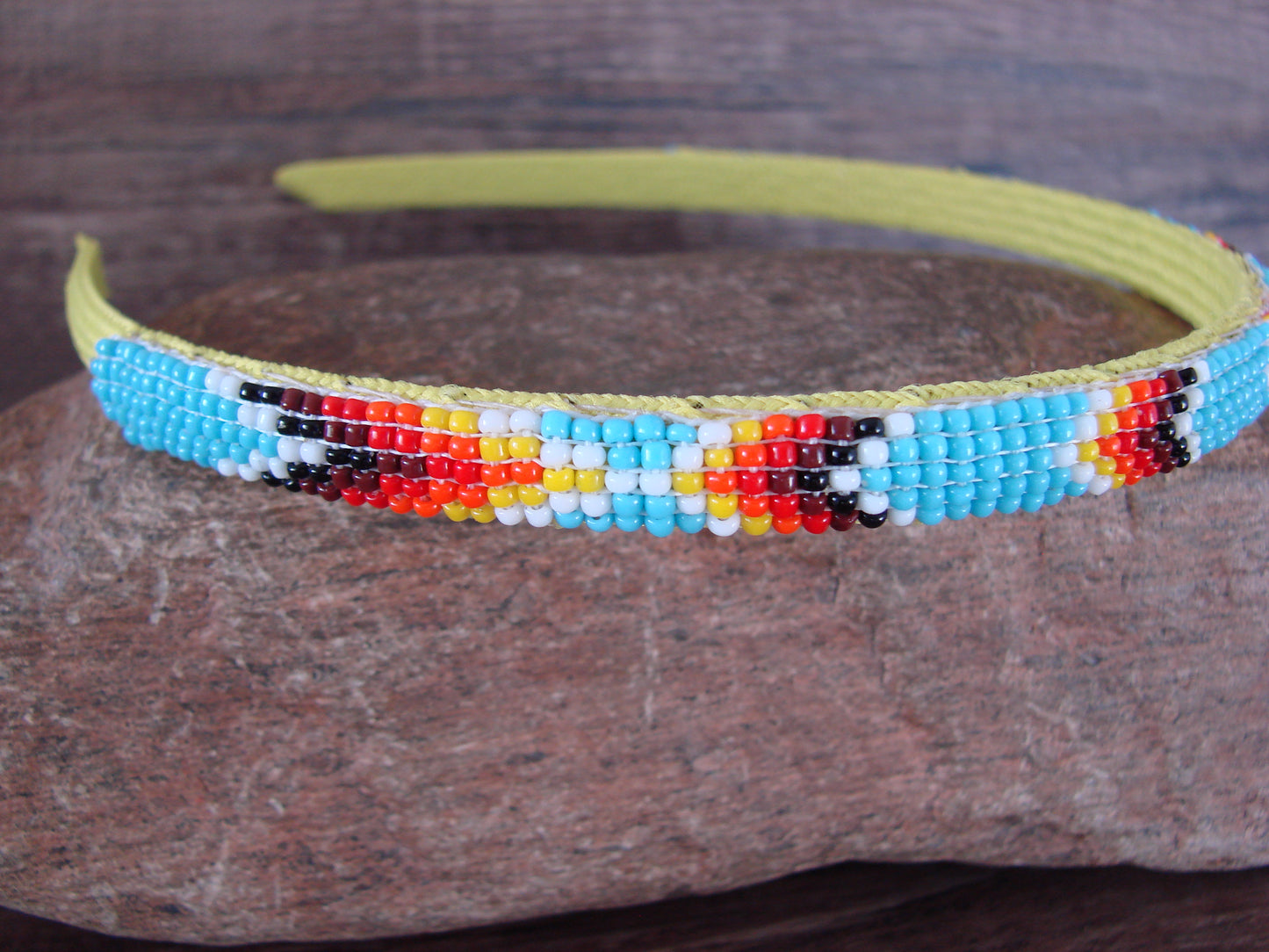 Navajo Indian Hand Beaded Head Band by Raven Cleveland