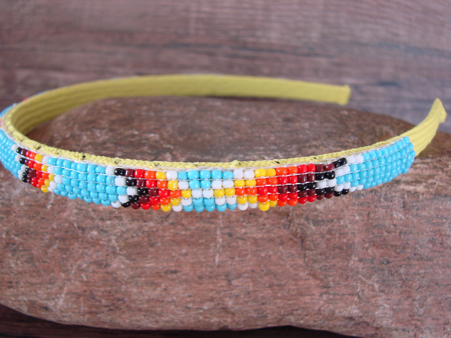 Navajo Indian Hand Beaded Head Band by Raven Cleveland