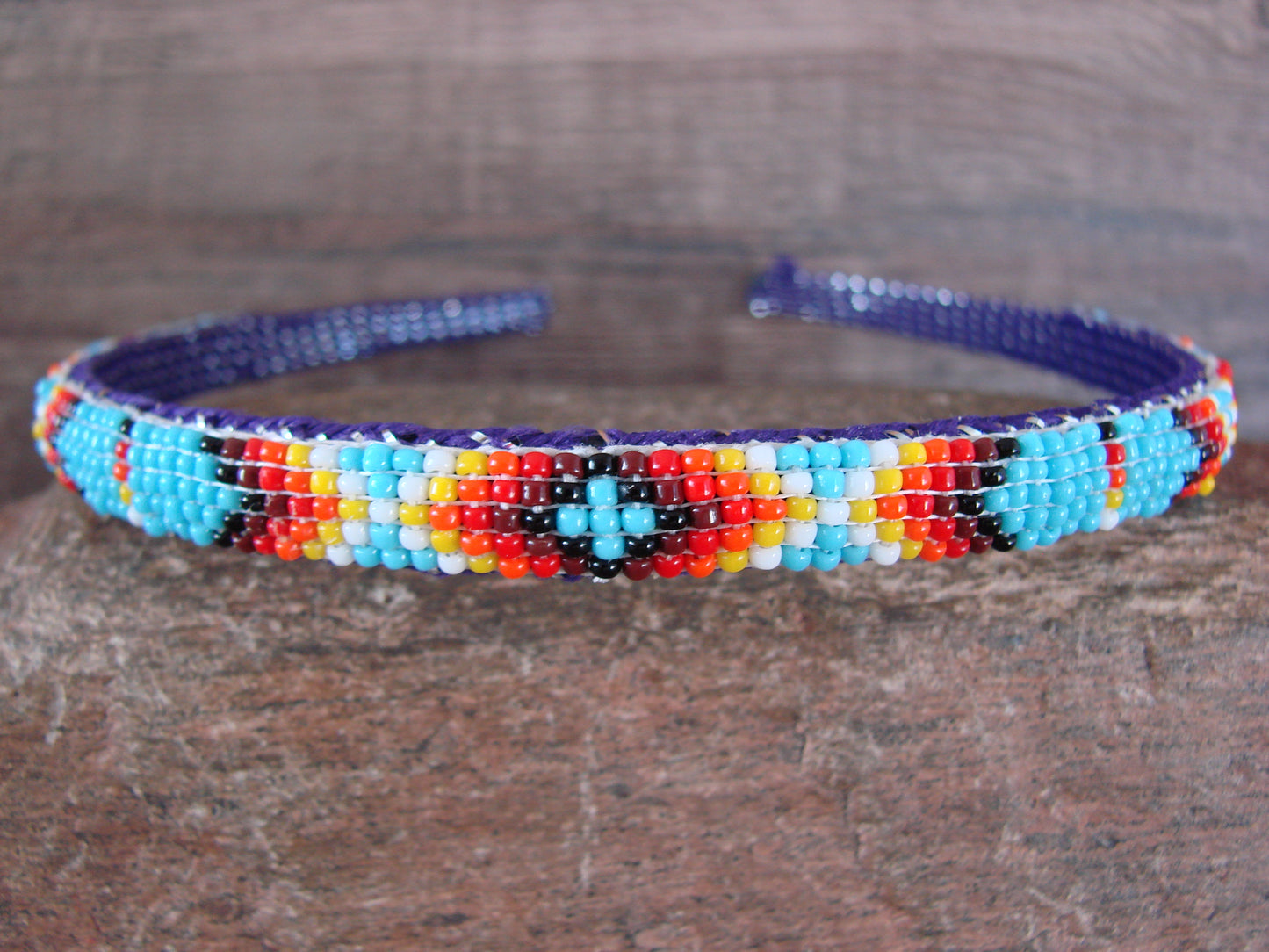 Navajo Indian Hand Beaded Head Band by Raven Cleveland