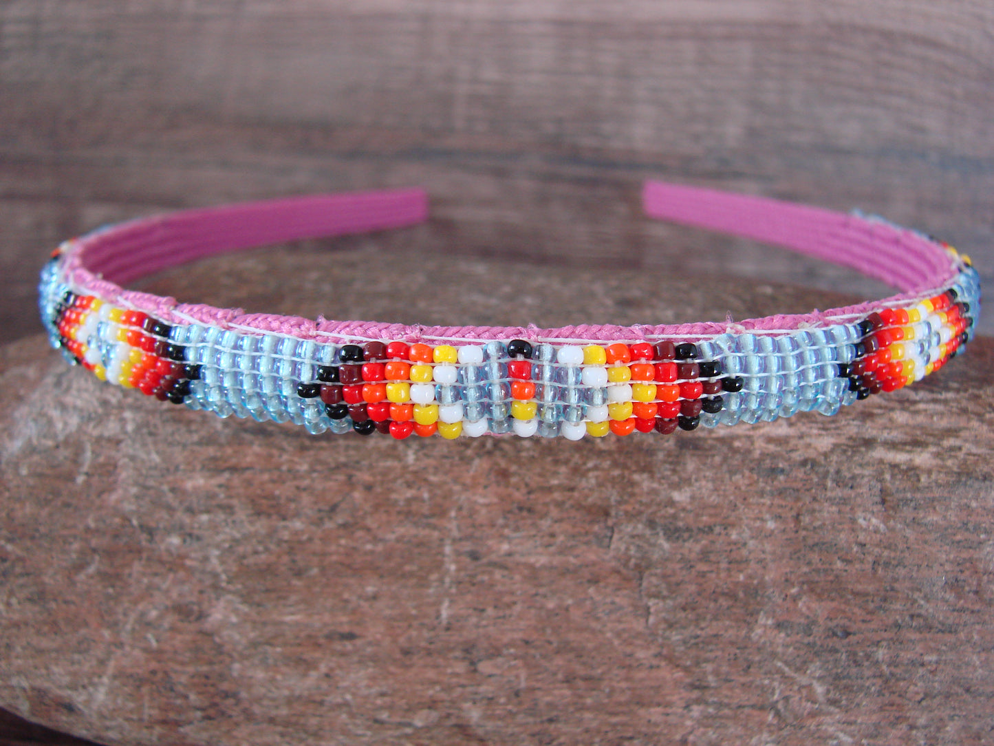 Navajo Indian Hand Beaded Head Band by Raven Cleveland
