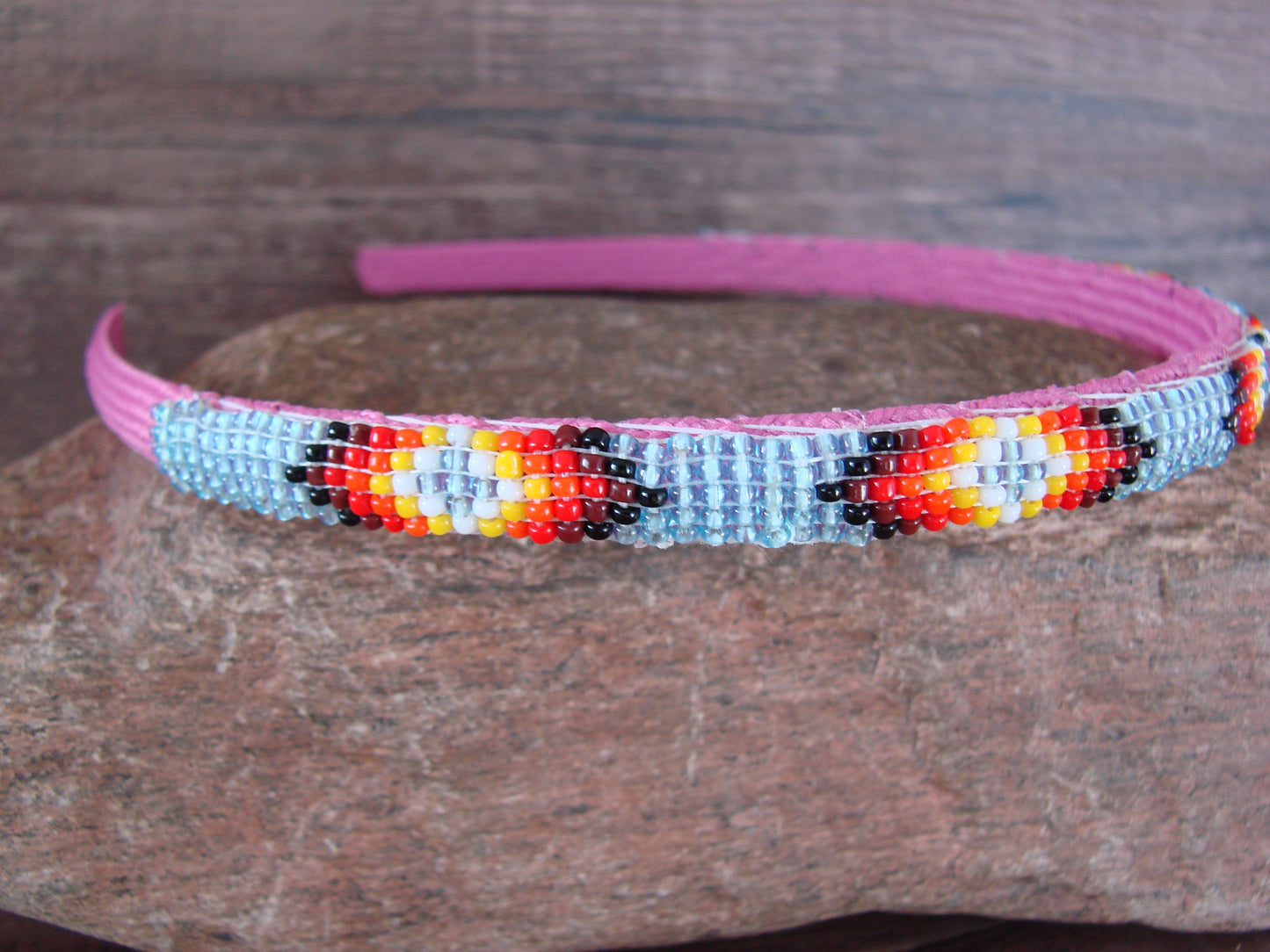Navajo Indian Hand Beaded Head Band by Raven Cleveland