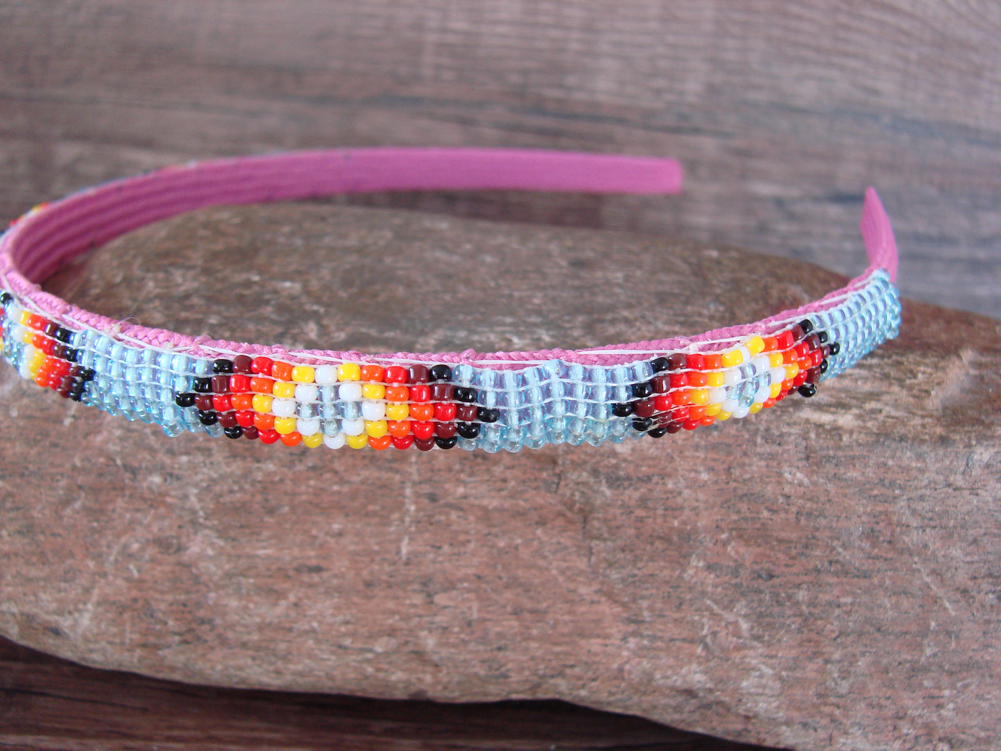 Navajo Indian Hand Beaded Head Band by Raven Cleveland