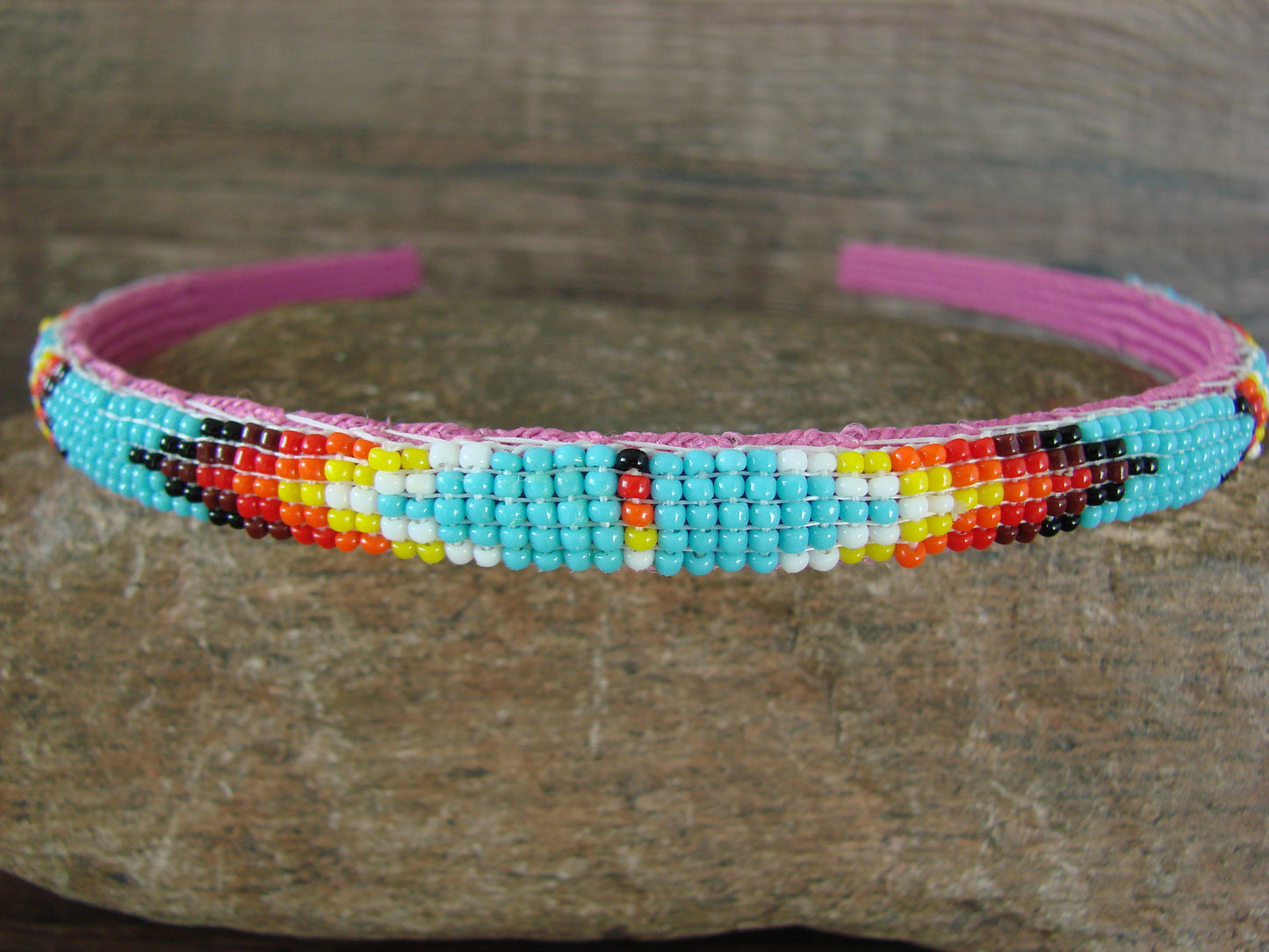 Navajo Indian Hand Beaded Head Band by Raven Cleveland
