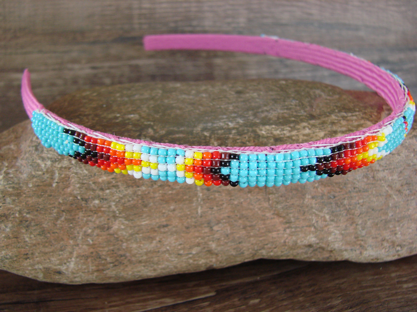 Navajo Indian Hand Beaded Head Band by Raven Cleveland
