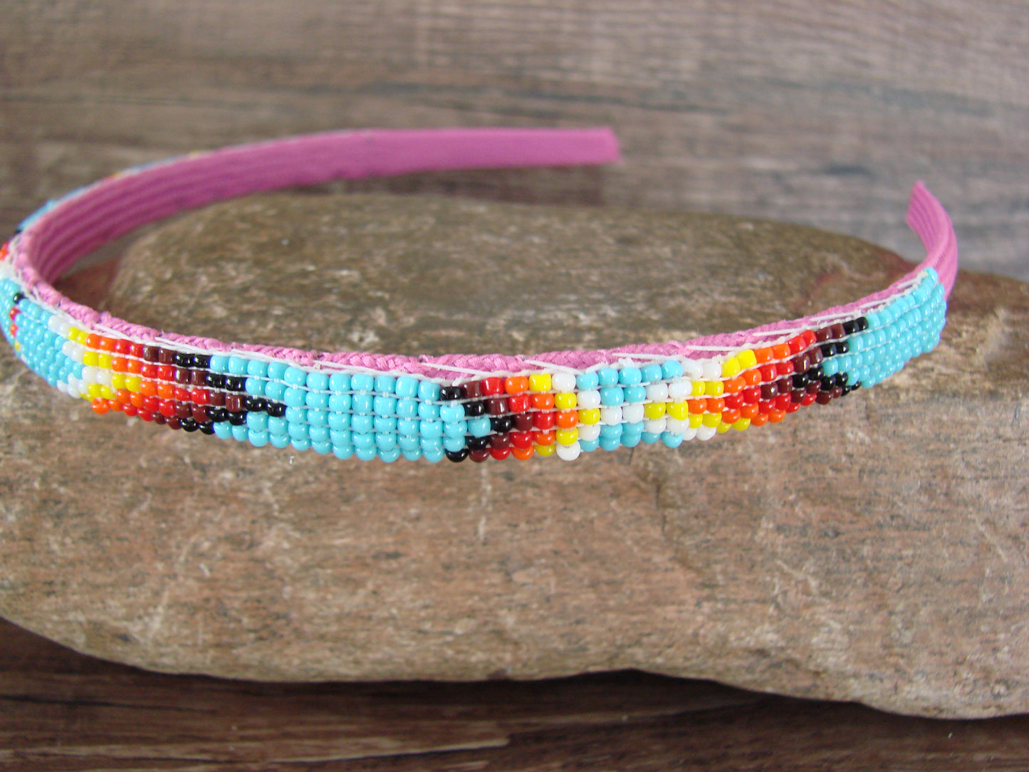 Navajo Indian Hand Beaded Head Band by Raven Cleveland