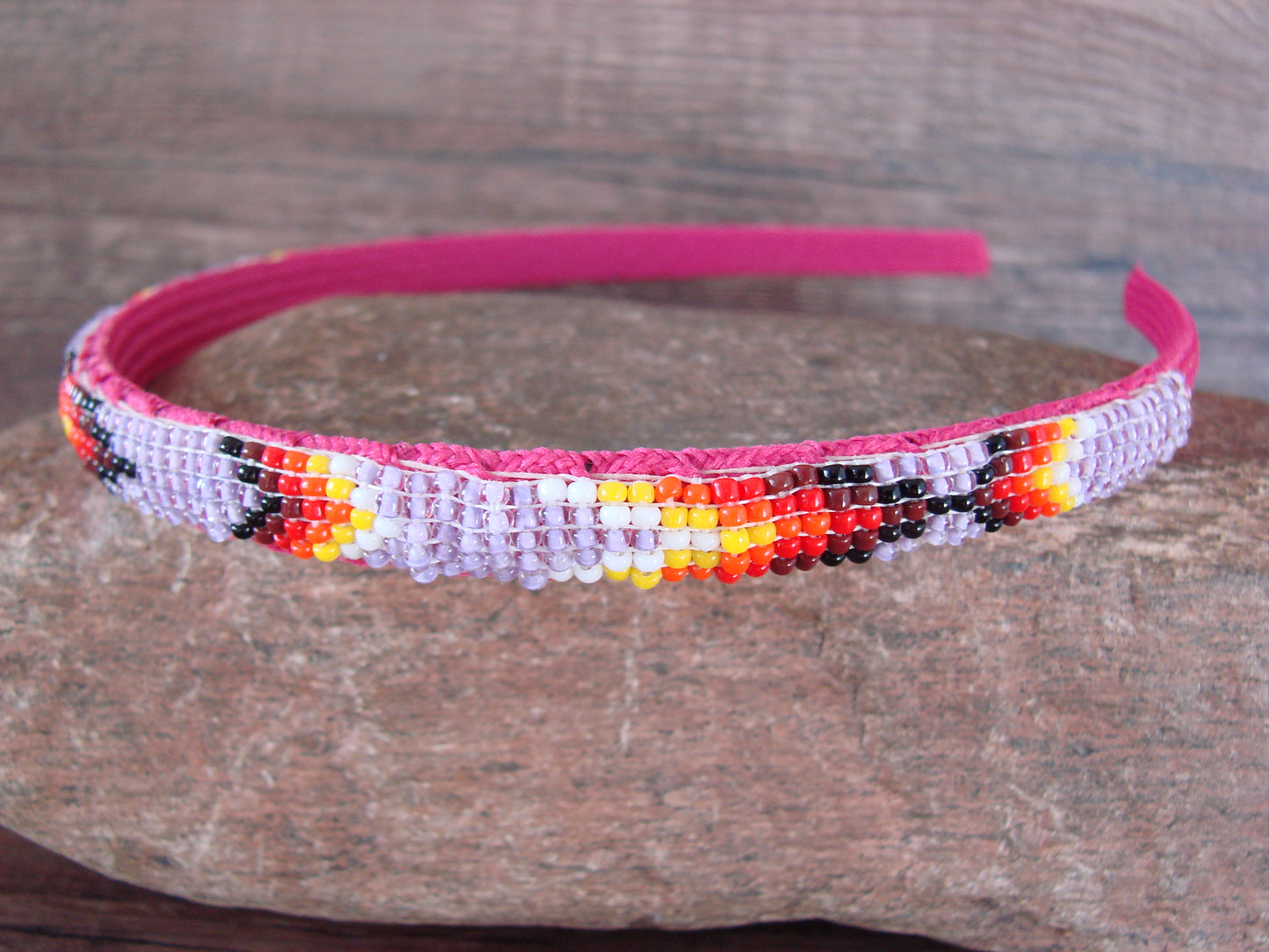 Navajo Indian Hand Beaded Head Band by Raven Cleveland