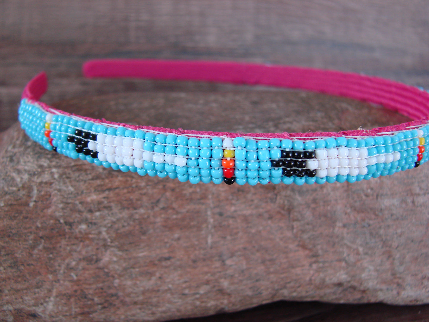 Navajo Indian Hand Beaded Head Band by Raven Cleveland