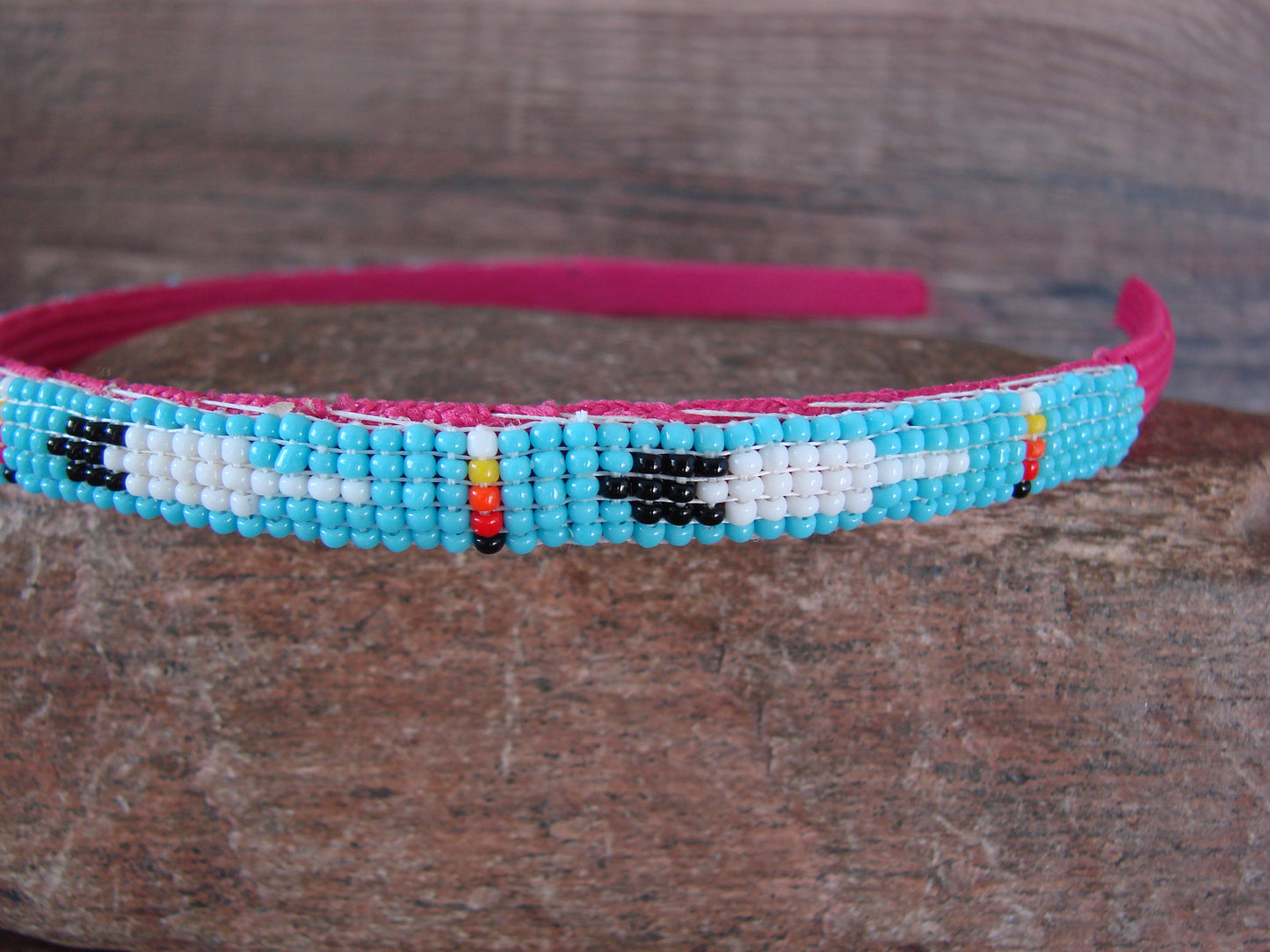 Navajo Indian Hand Beaded Head Band by Raven Cleveland