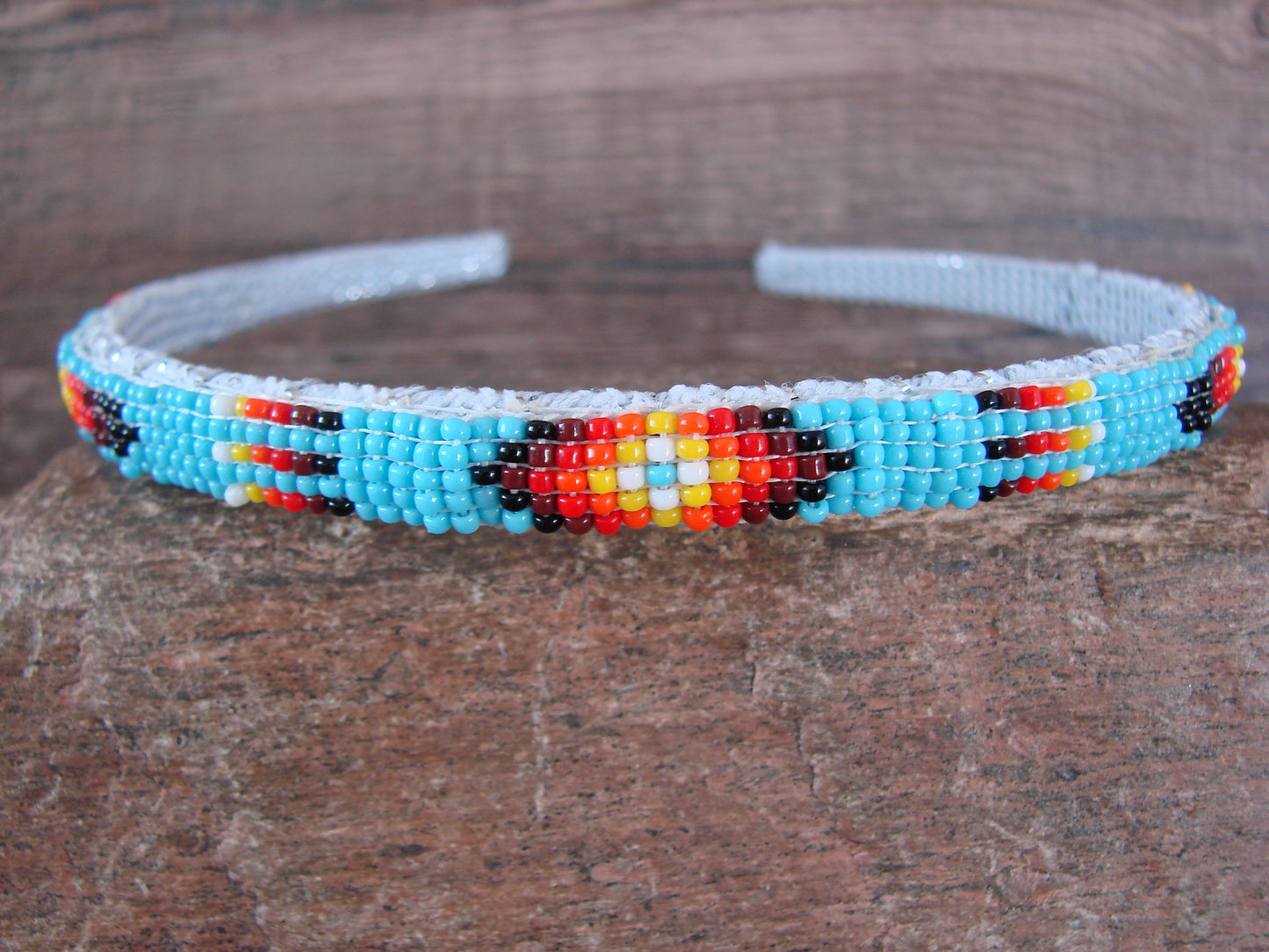 Navajo Indian Hand Beaded Head Band by Raven Cleveland