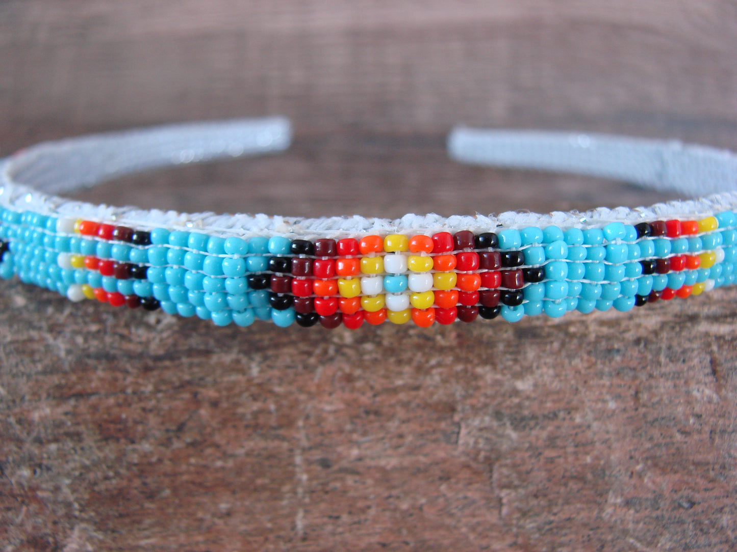 Navajo Indian Hand Beaded Head Band by Raven Cleveland