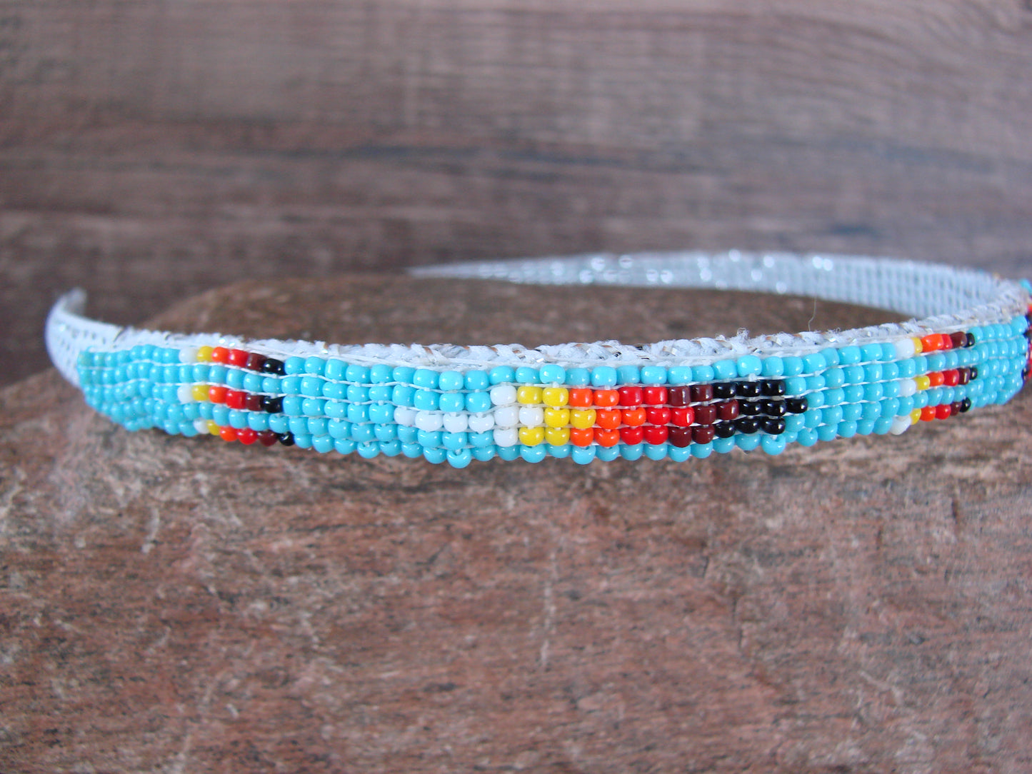 Navajo Indian Hand Beaded Head Band by Raven Cleveland
