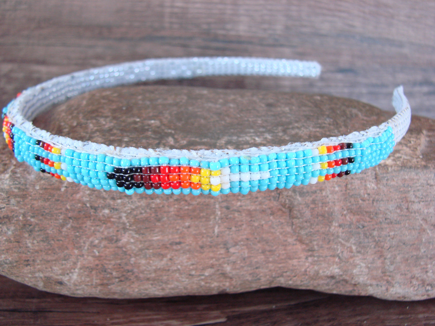 Navajo Indian Hand Beaded Head Band by Raven Cleveland