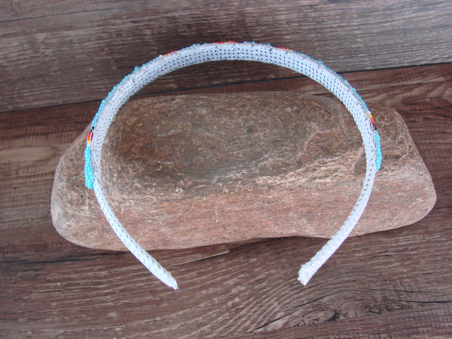 Navajo Indian Hand Beaded Head Band by Raven Cleveland