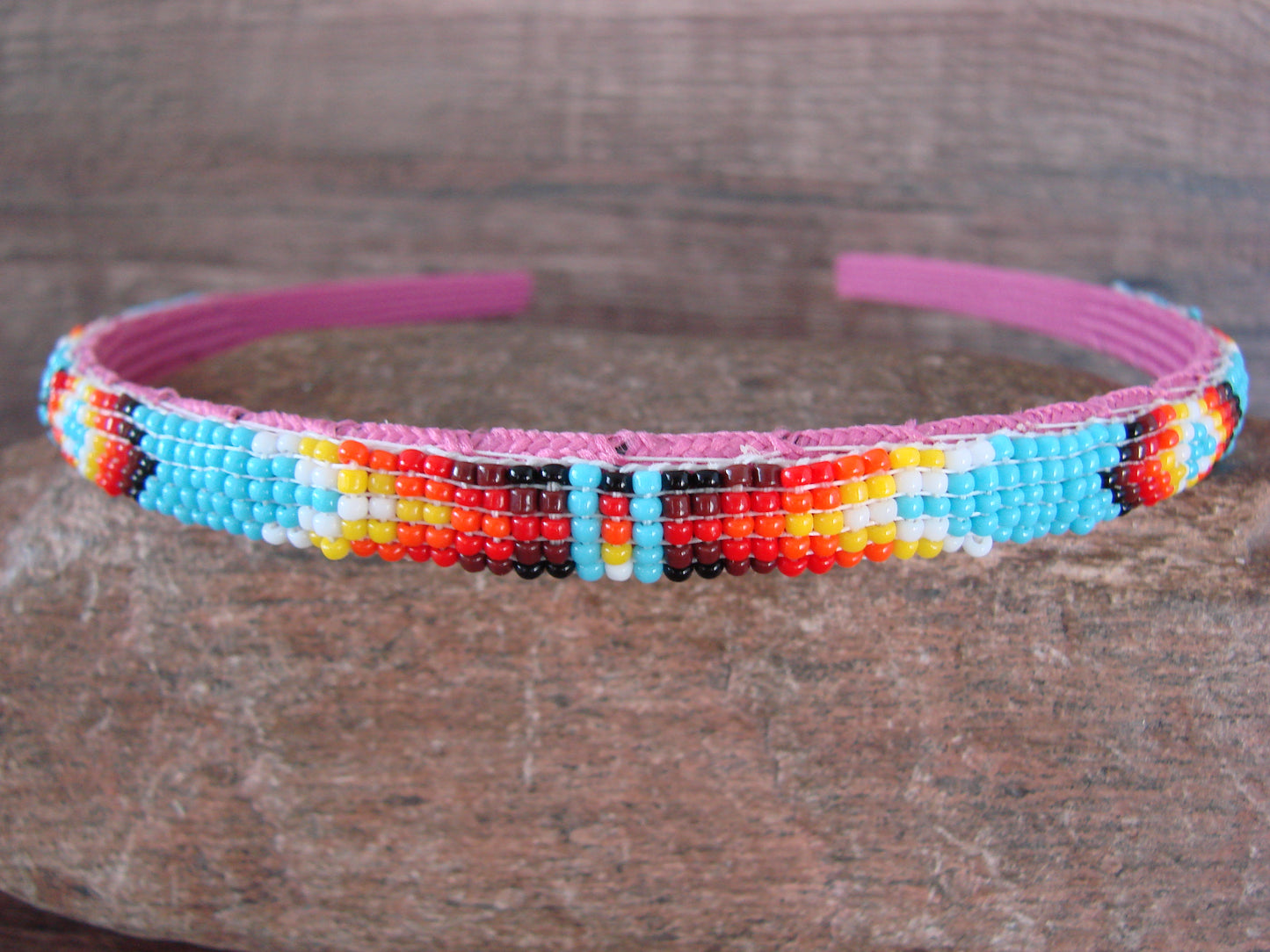 Navajo Indian Hand Beaded Head Band by Raven Cleveland