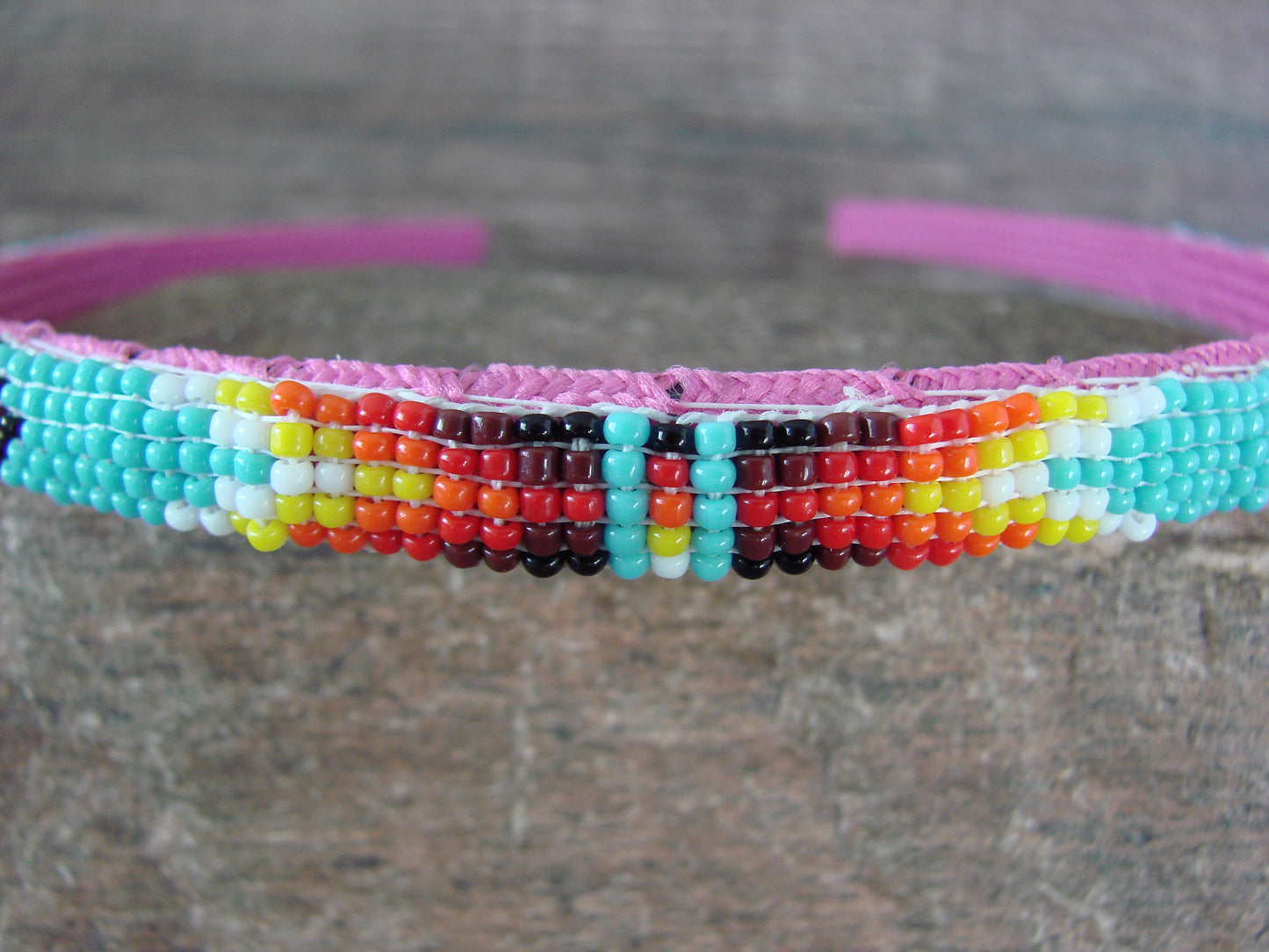 Navajo Indian Hand Beaded Head Band by Raven Cleveland