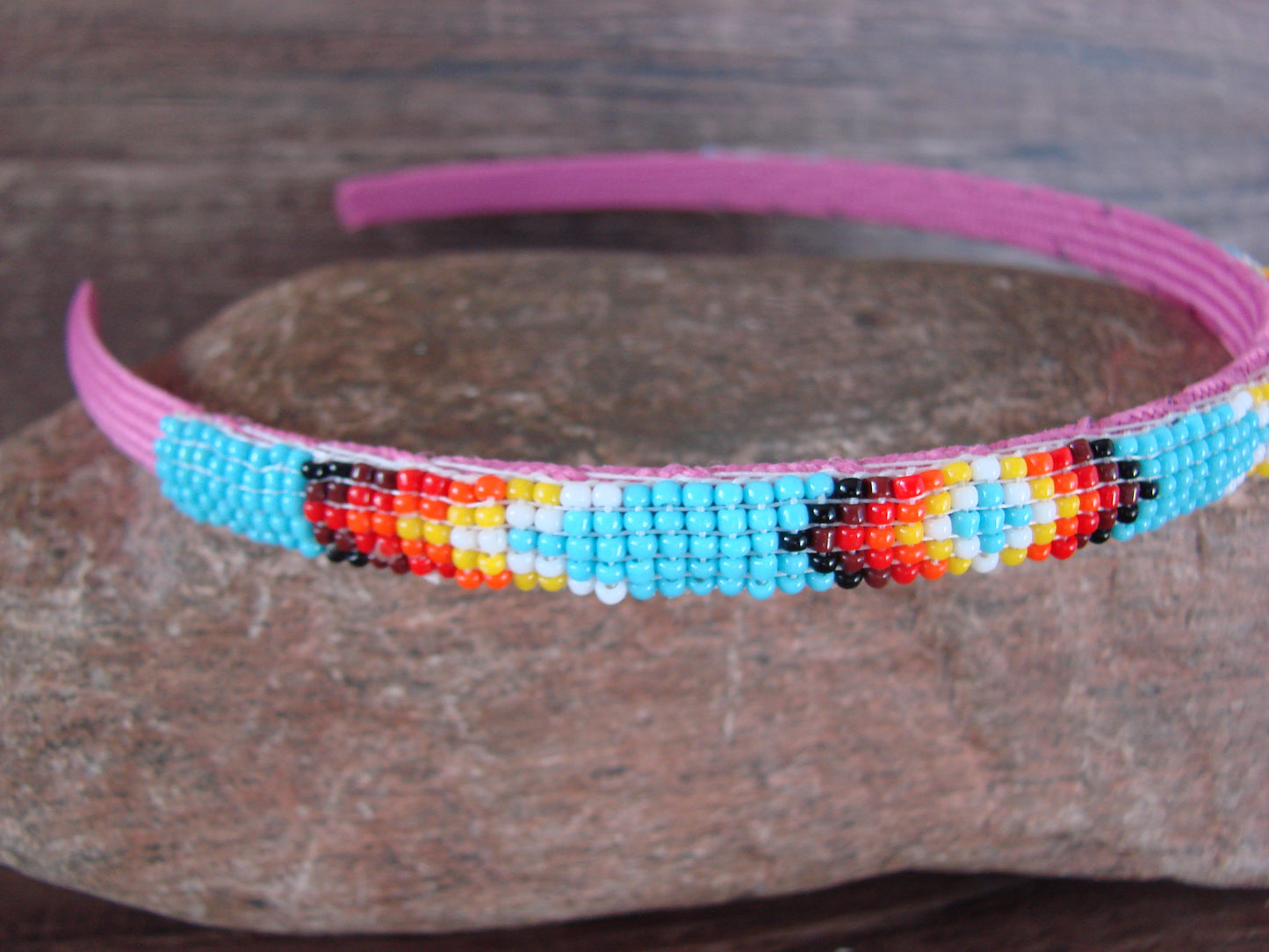 Navajo Indian Hand Beaded Head Band by Raven Cleveland